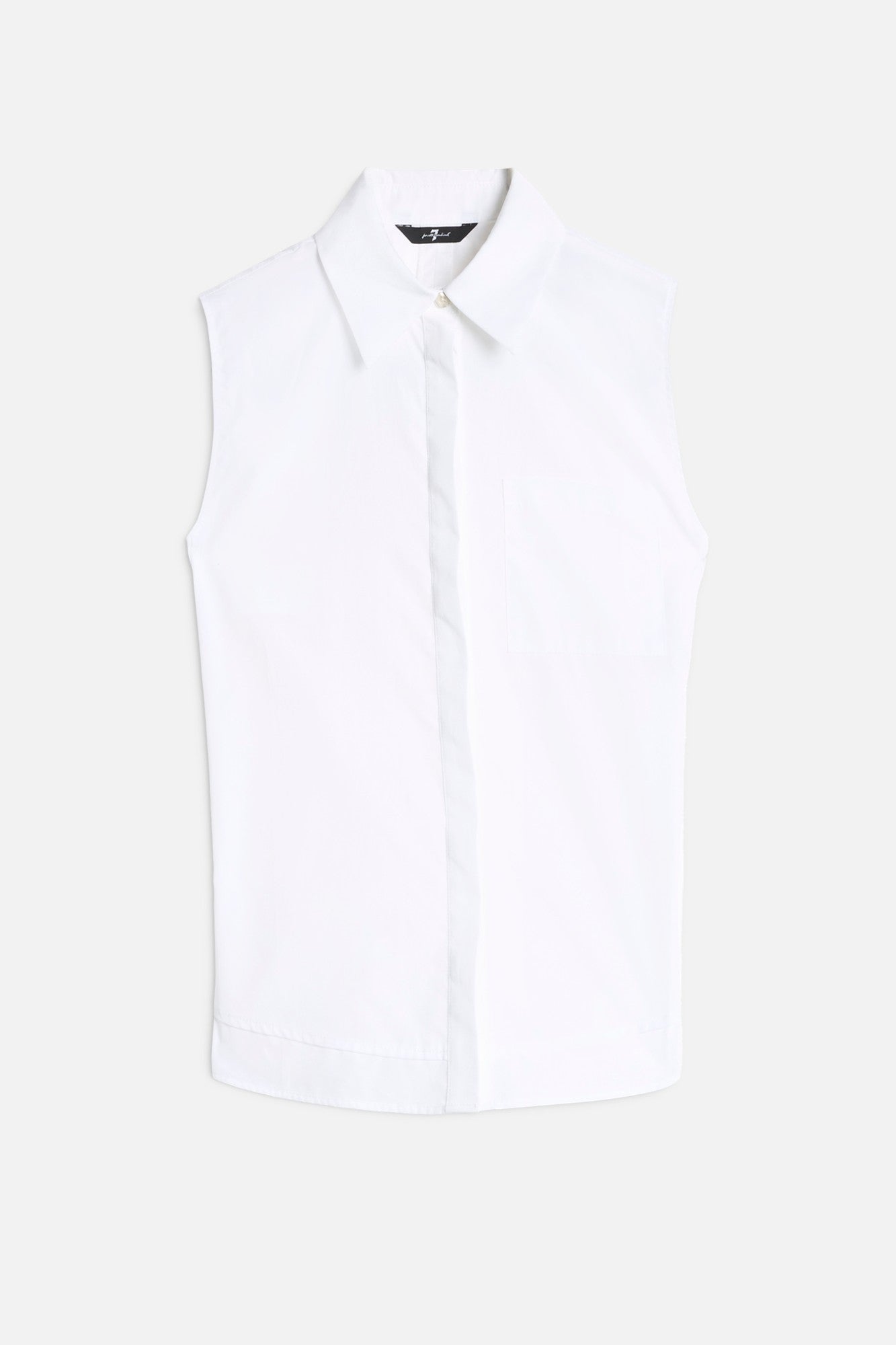 7-for-all-mankind-open-back-sleeveless-shirt-bluse-poplin-optical-white image 1