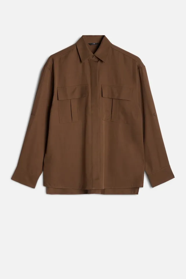 7-for-all-mankind-lyocell-utility-shirt-cocoa-damen-hemdbluse image 1