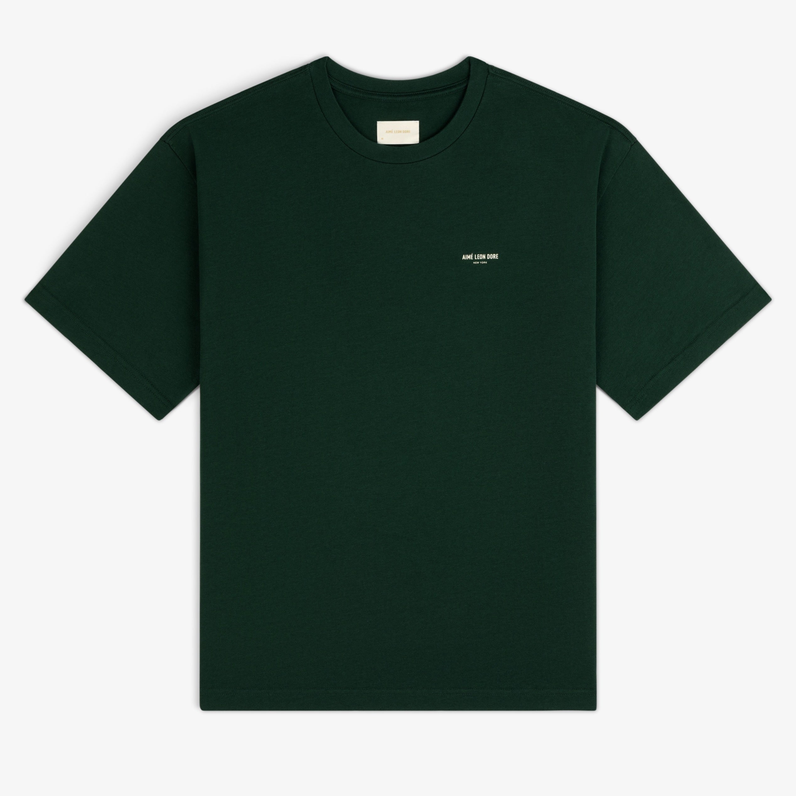 aim-leon-dore-micro-logo-tee-t-shirt-gr-n-boxy-fit image 1
