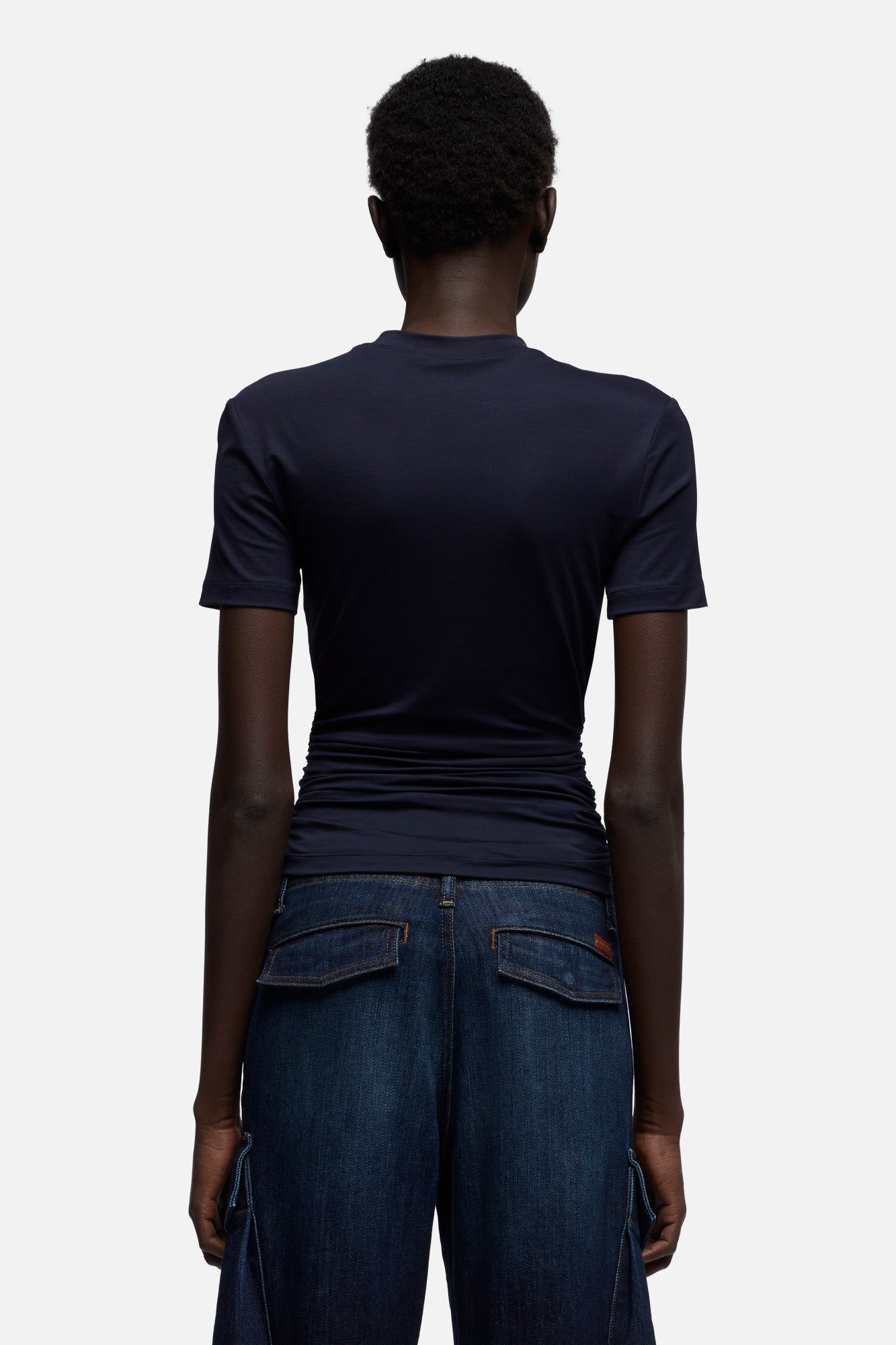 7-for-all-mankind-fitted-twist-tee-lyocell-navy-t-shirt image 5