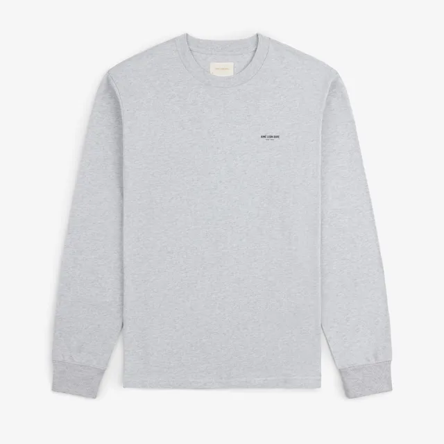aim-leon-dore-long-sleeve-micro-logo-tee-langarmshirt-grau image 1