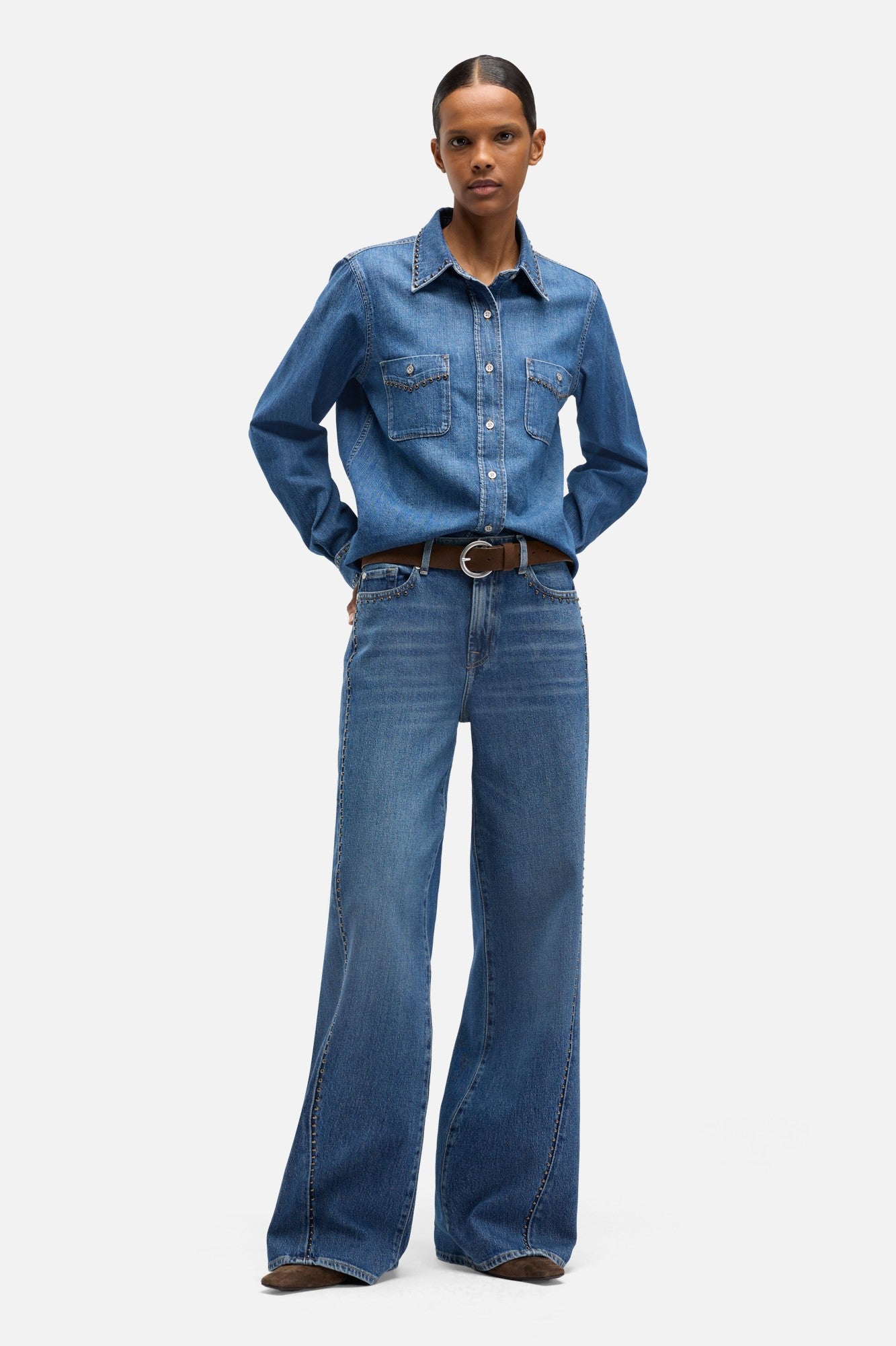 7-for-all-mankind-denim-western-hemd-street-wise image 2