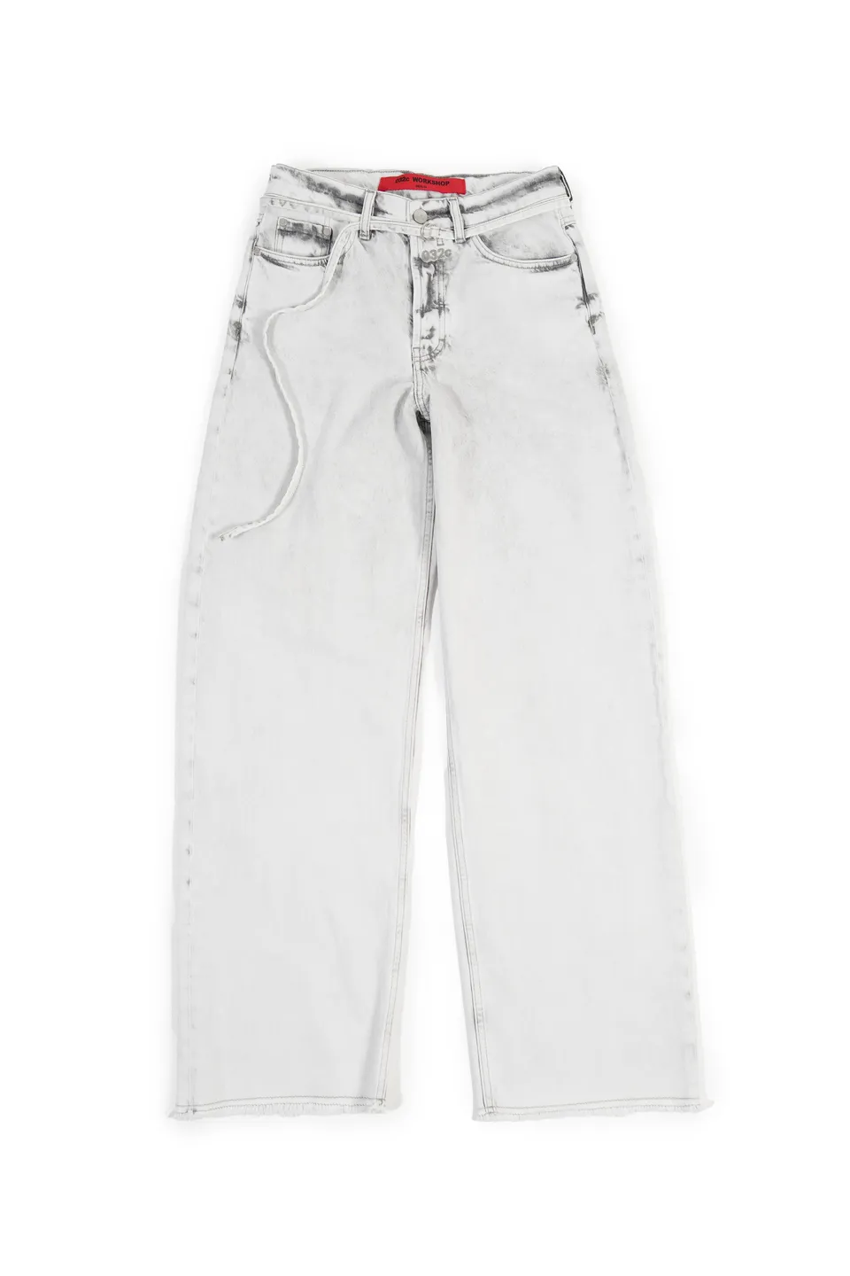 032c-wide-leg-jean-white-grey-stain-loose-fit image 1
