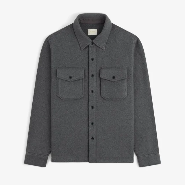 aim-leon-dore-melange-fleece-shirt-graues-fleecehemd-regular-fit image 1
