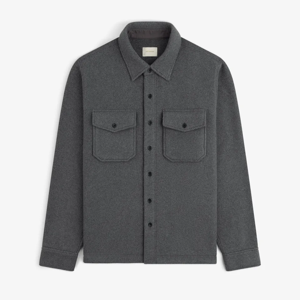 aim-leon-dore-melange-fleece-shirt-graues-fleecehemd-regular-fit image 1