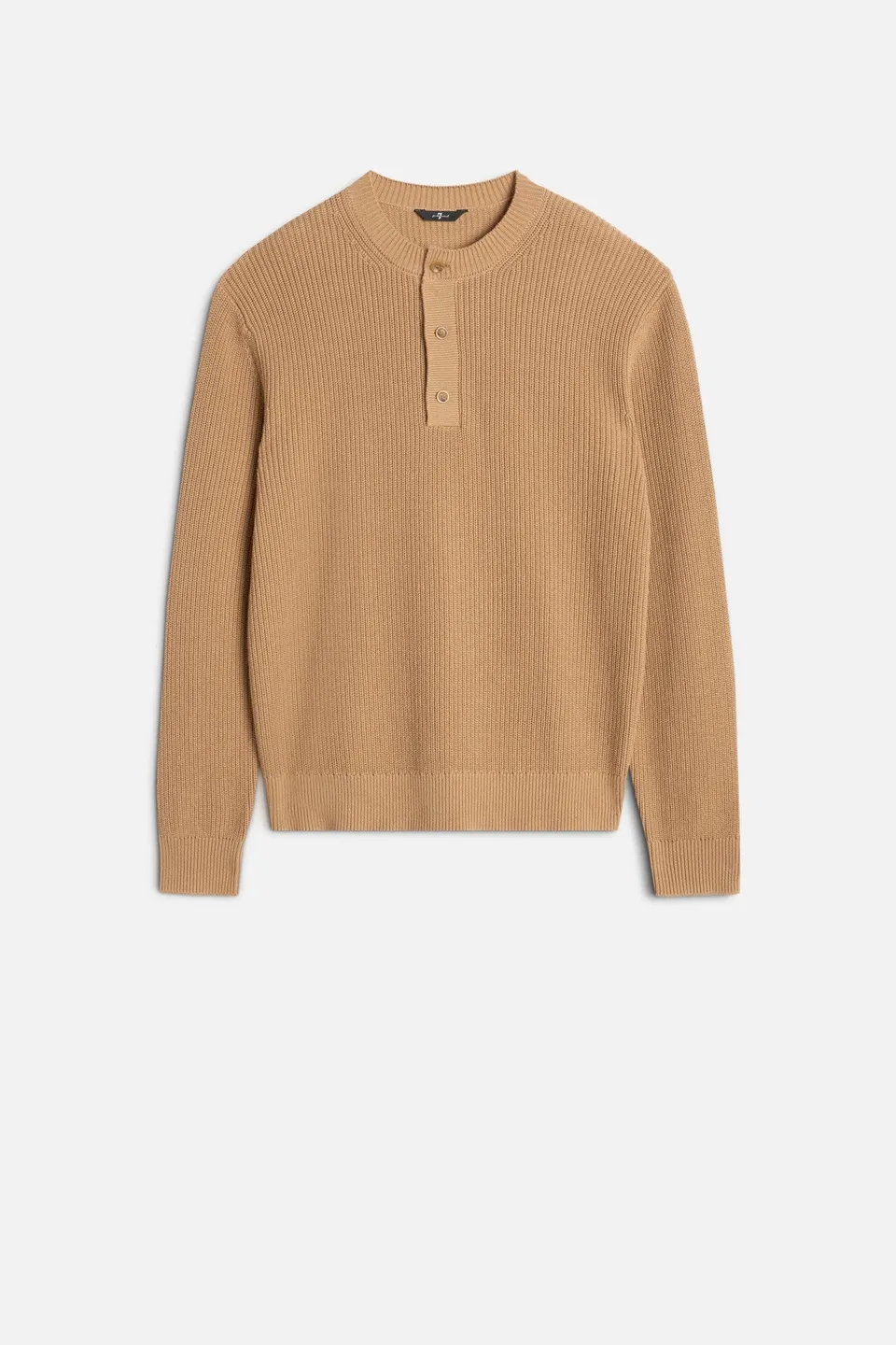 7-for-all-mankind-henley-sweater-herren-pullover-beige-baumwolle image 1