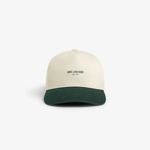 aim-leon-dore-micro-logo-hat-cream-5-panel image 1