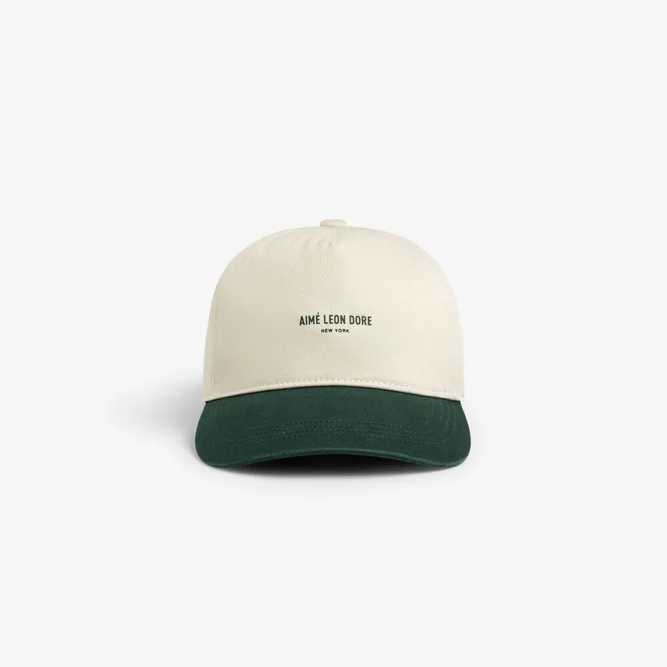 aim-leon-dore-micro-logo-hat-cream-5-panel image 1