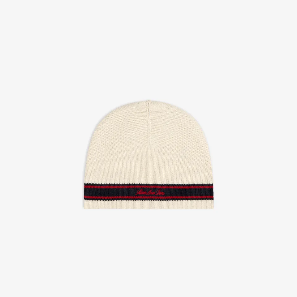 aim-leon-dore-stripe-knit-beanie-cream image 1