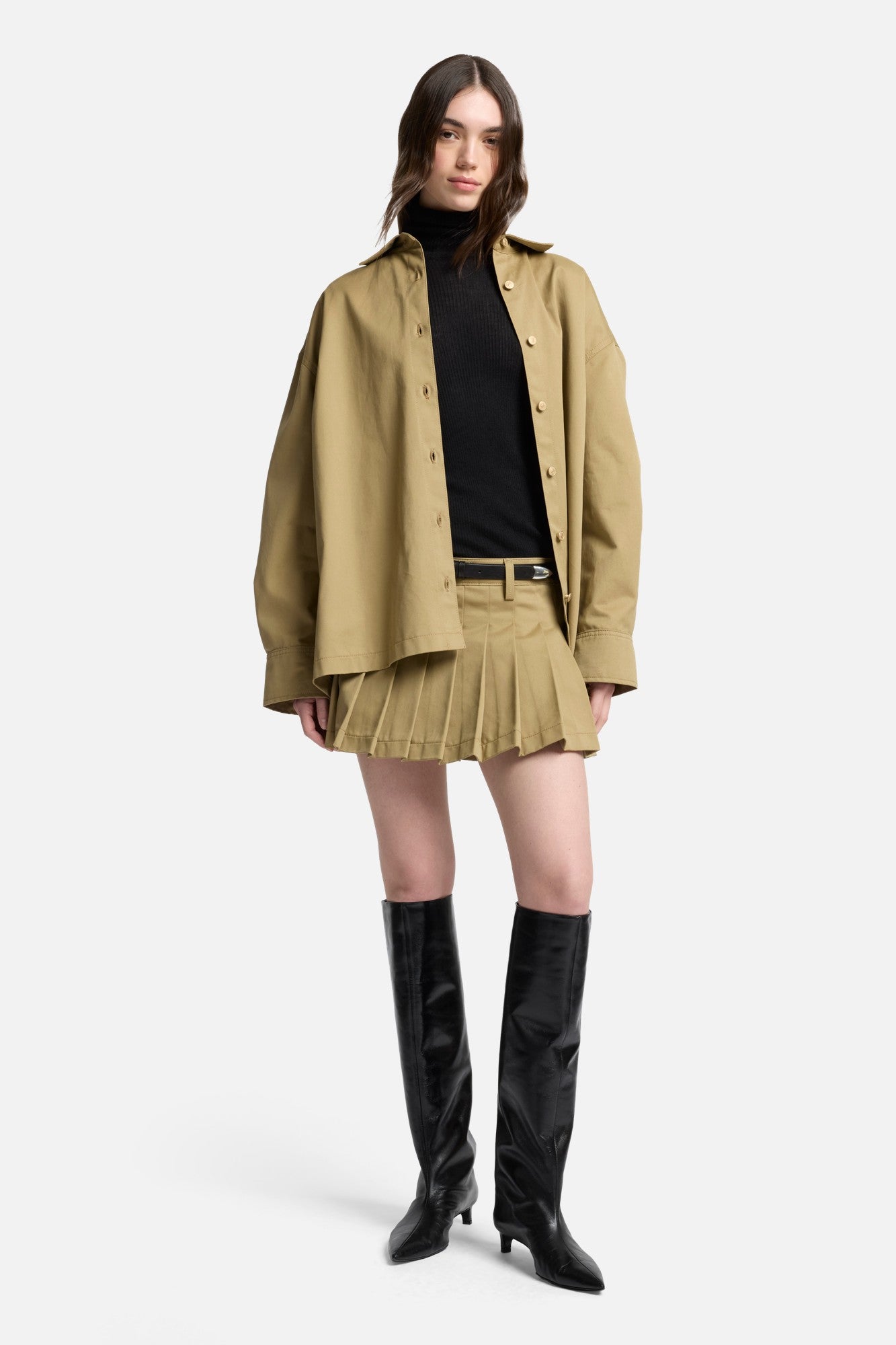 7-for-all-mankind-comfort-twill-mini-faltenrock-sand-storm image 2