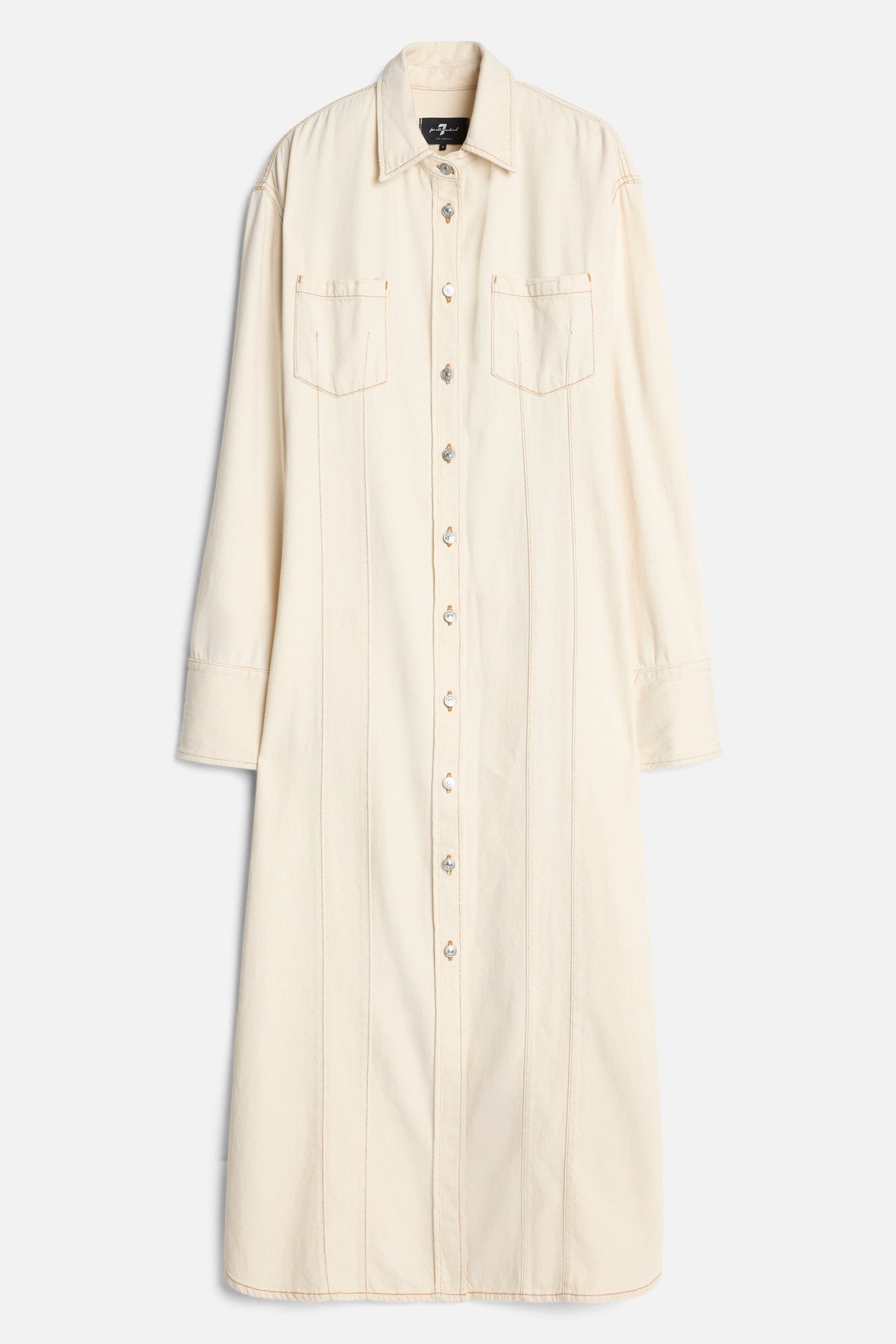 7-for-all-mankind-denim-maxi-shirtdress-solitary-star-damenkleid image 1