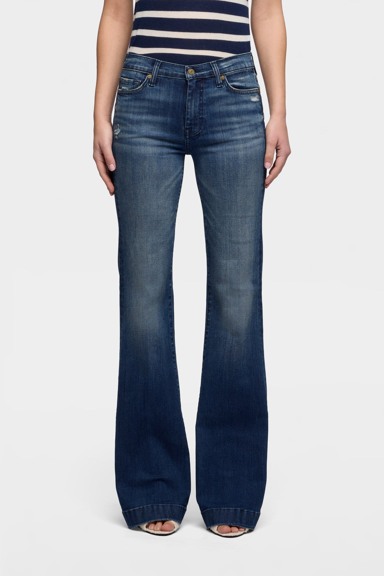 7-for-all-mankind-dojo-36-slim-illusion-lake-blue-flare-jeans-damen image 3