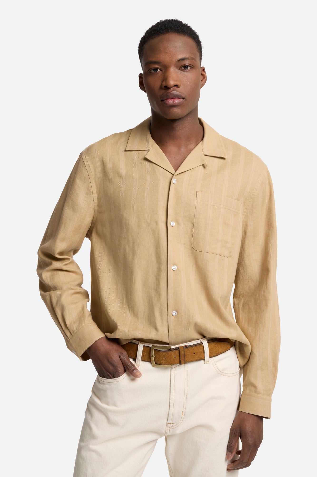 7-for-all-mankind-camp-hemd-leinen-mix-langarm-beige image 4