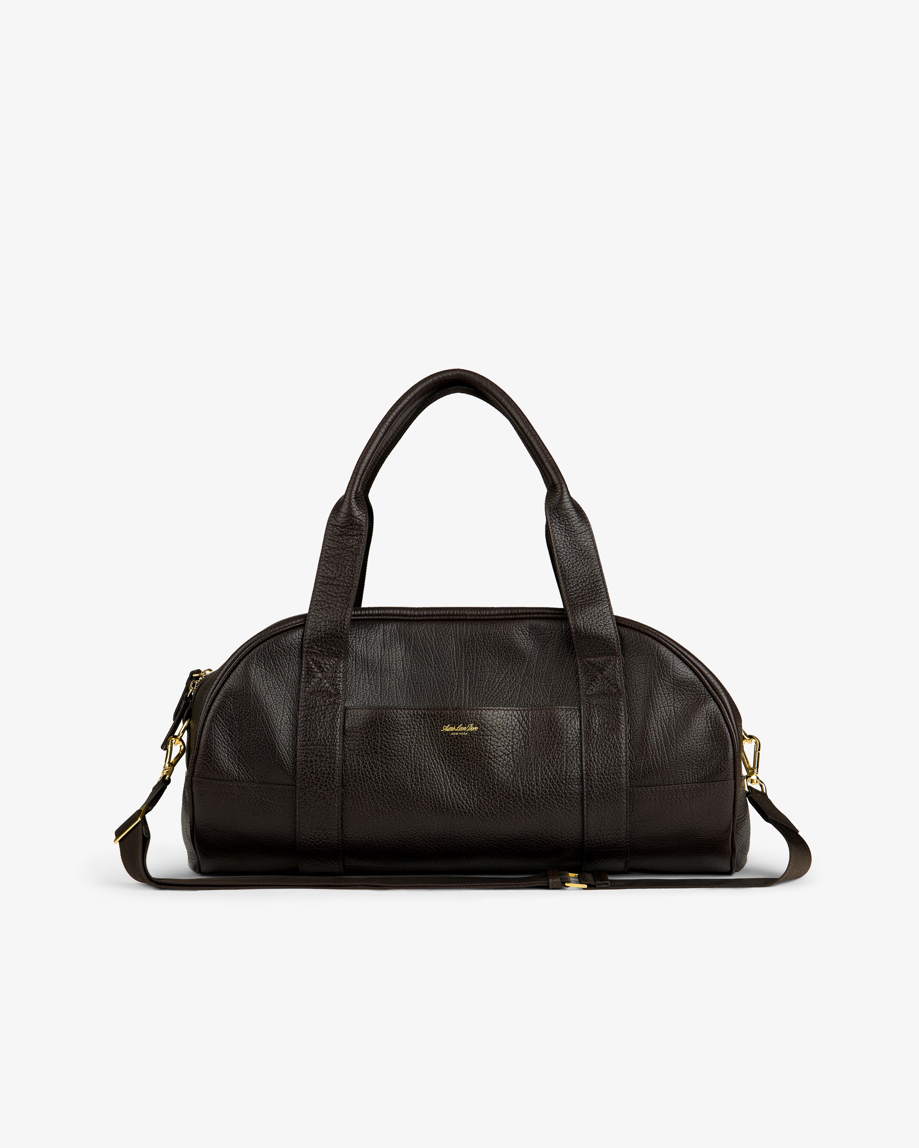aim-leon-dore-tumbled-leather-duffle-bag-braun image 2