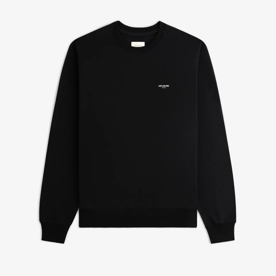 aim-leon-dore-micro-logo-crewneck-sweatshirt-schwarz image 1