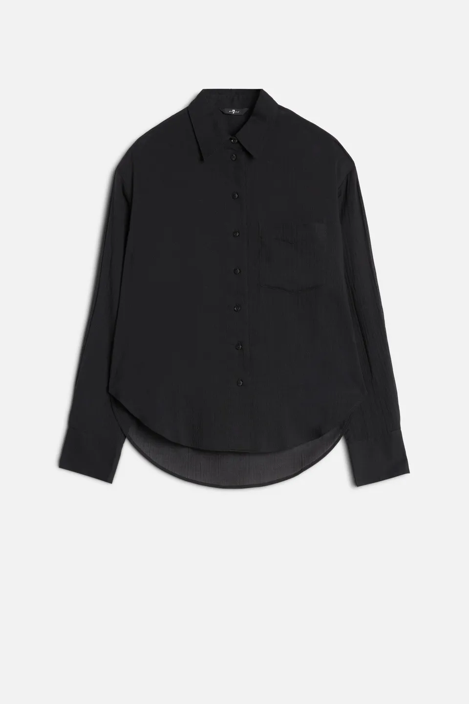 7-for-all-mankind-oversize-button-down-damen-bluse-schwarz image 1