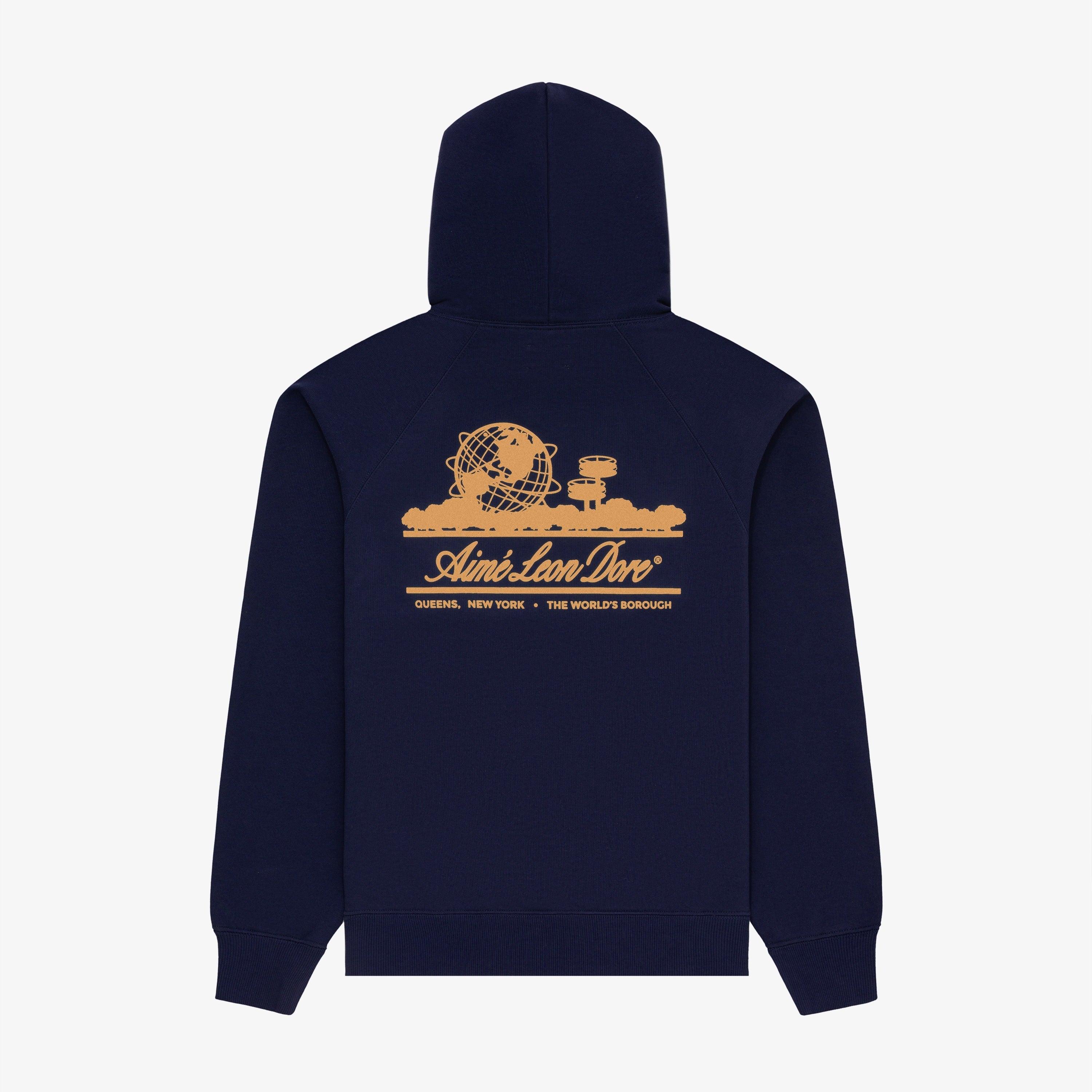 aim-leon-dore-unisphere-hoodie-navy-regular-fit image 1