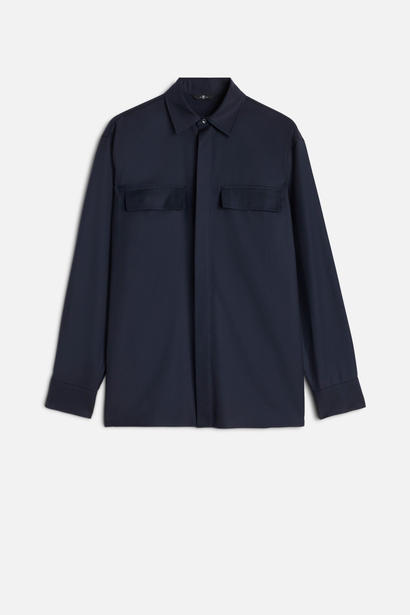 7-for-all-mankind-fluid-overshirt-herren-overshirt-navy image 1