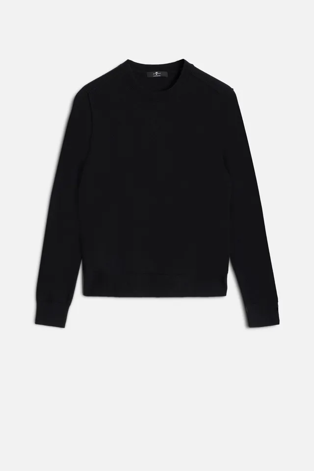 7-for-all-mankind-cashmere-crewneck-sweater-schwarz image 1