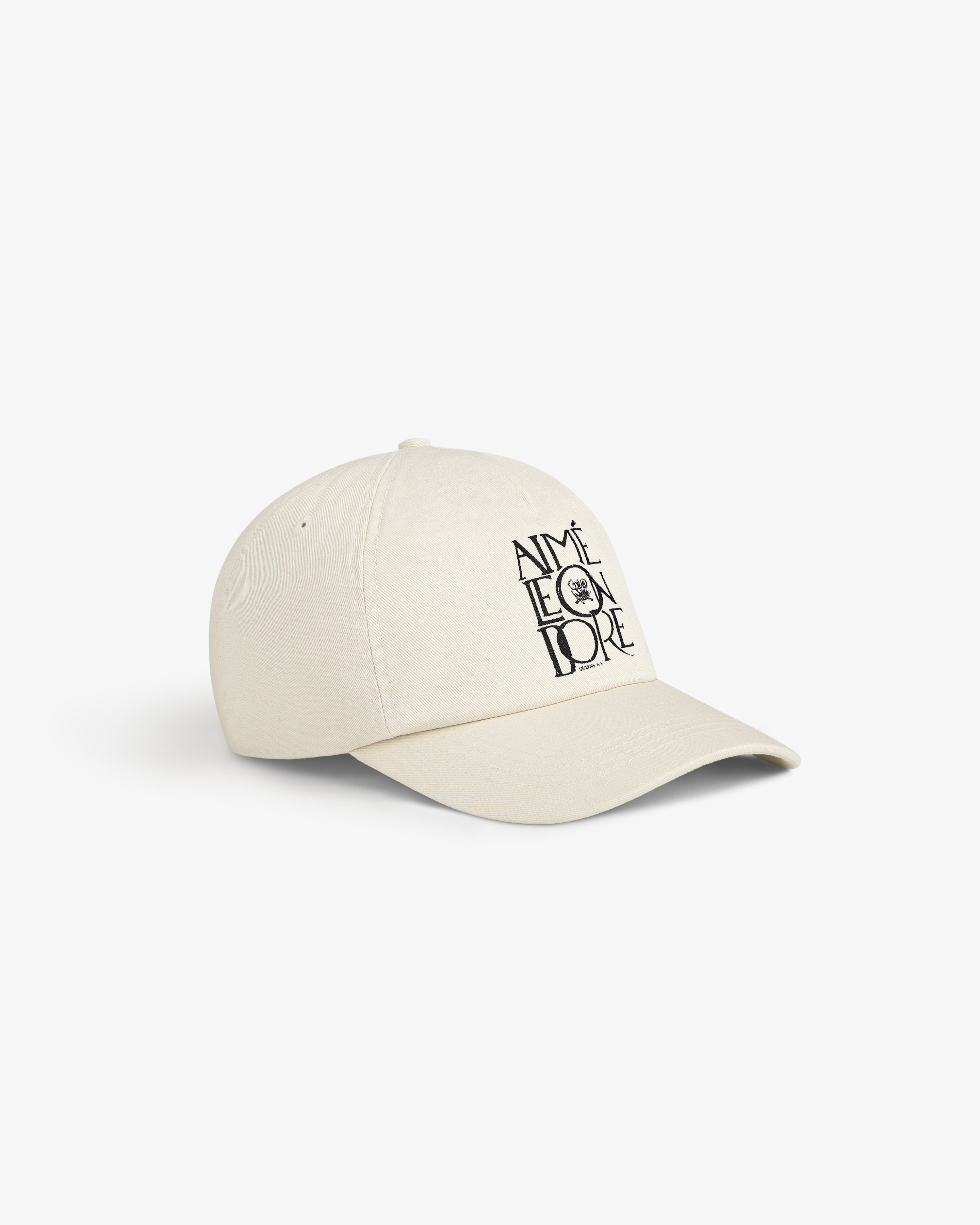aim-leon-dore-stacked-logo-hat-cream-5-panel image 3