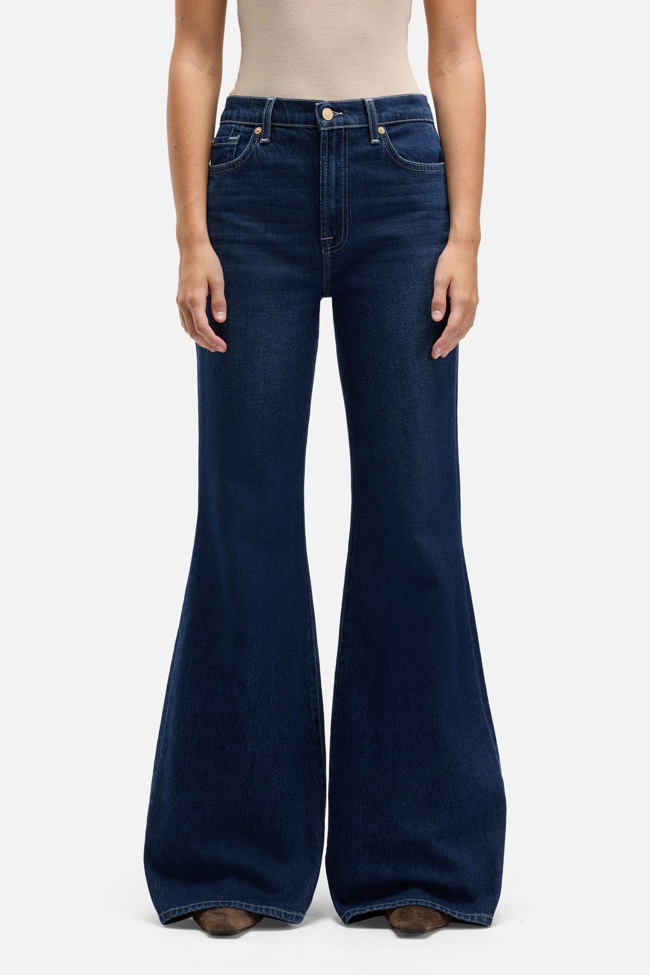 7-for-all-mankind-mankind-retro-flare-jeans-high-rise-flare-in-oceandrift image 3