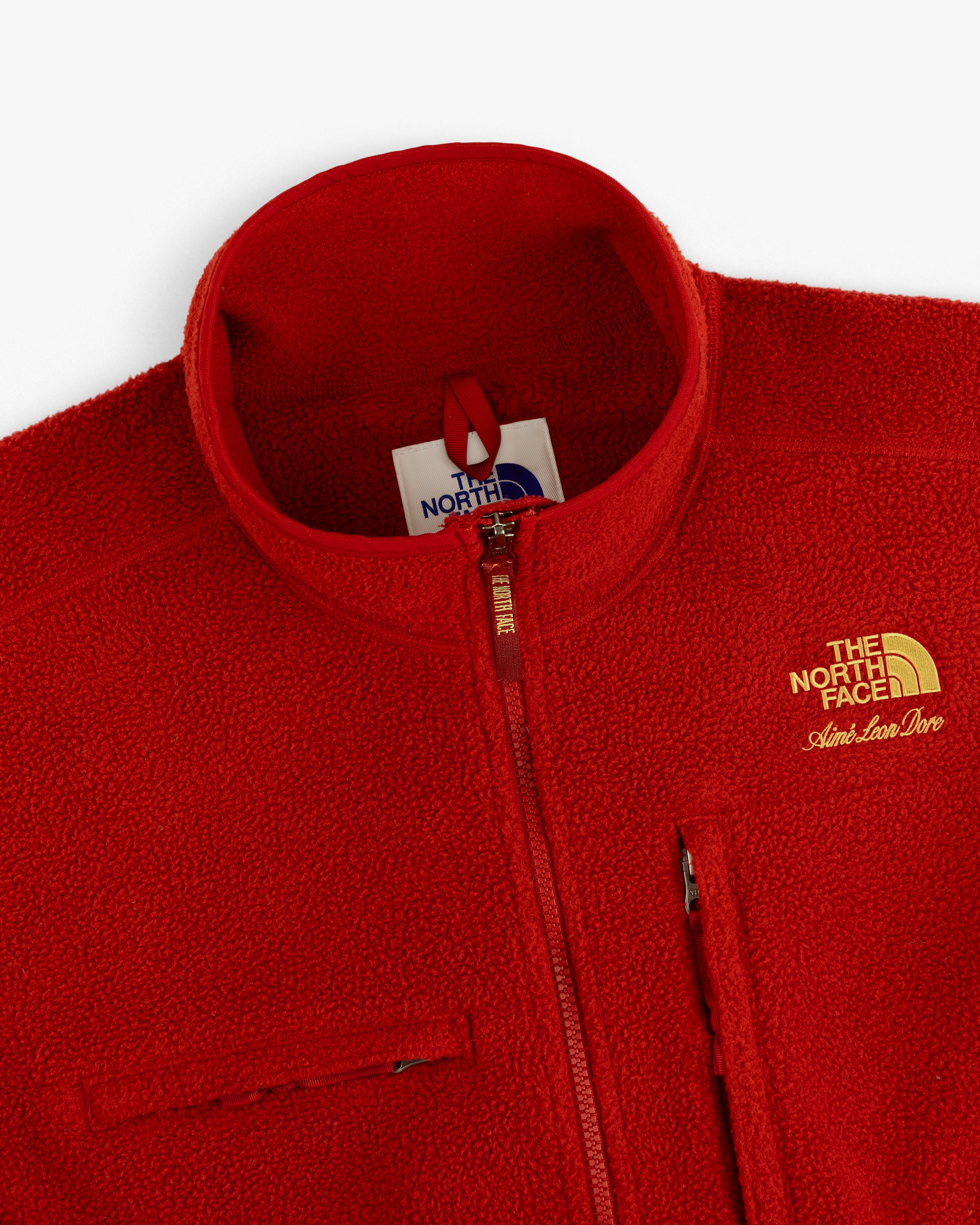aim-leon-dore-x-the-north-face-95-denali-half-zip-fleece-pullover-rot image 4