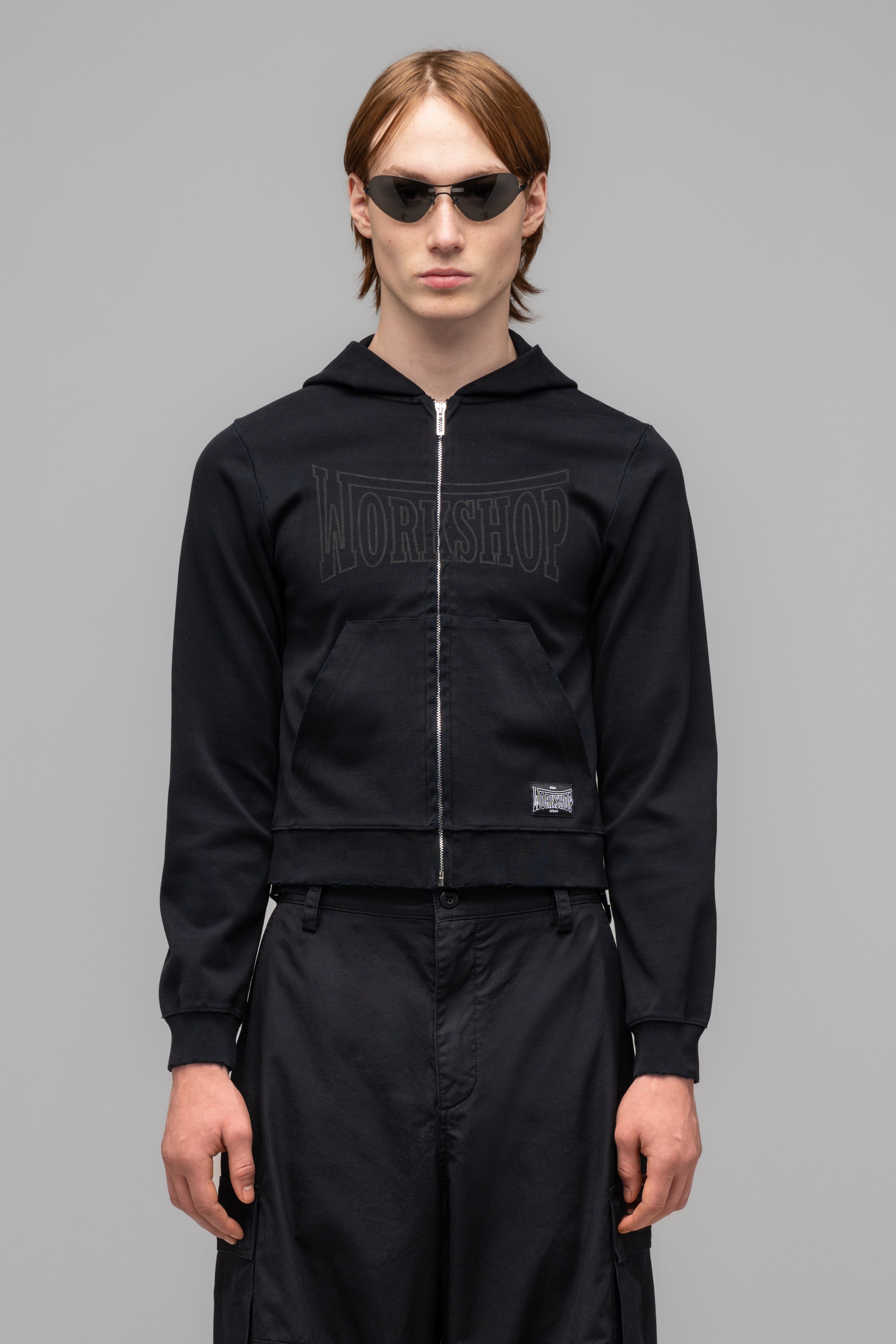 032c-tight-zip-up-hoodie-washed-black-nighthawks-psw25 image 4