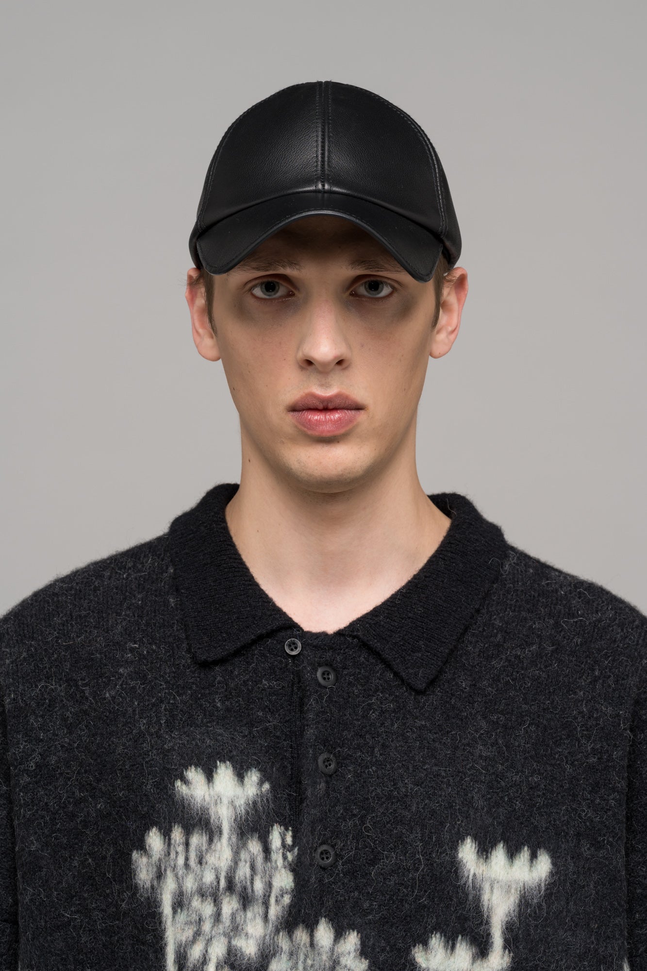 032c-leather-cap-6-panel-baseballkappe-kalbsleder image 2