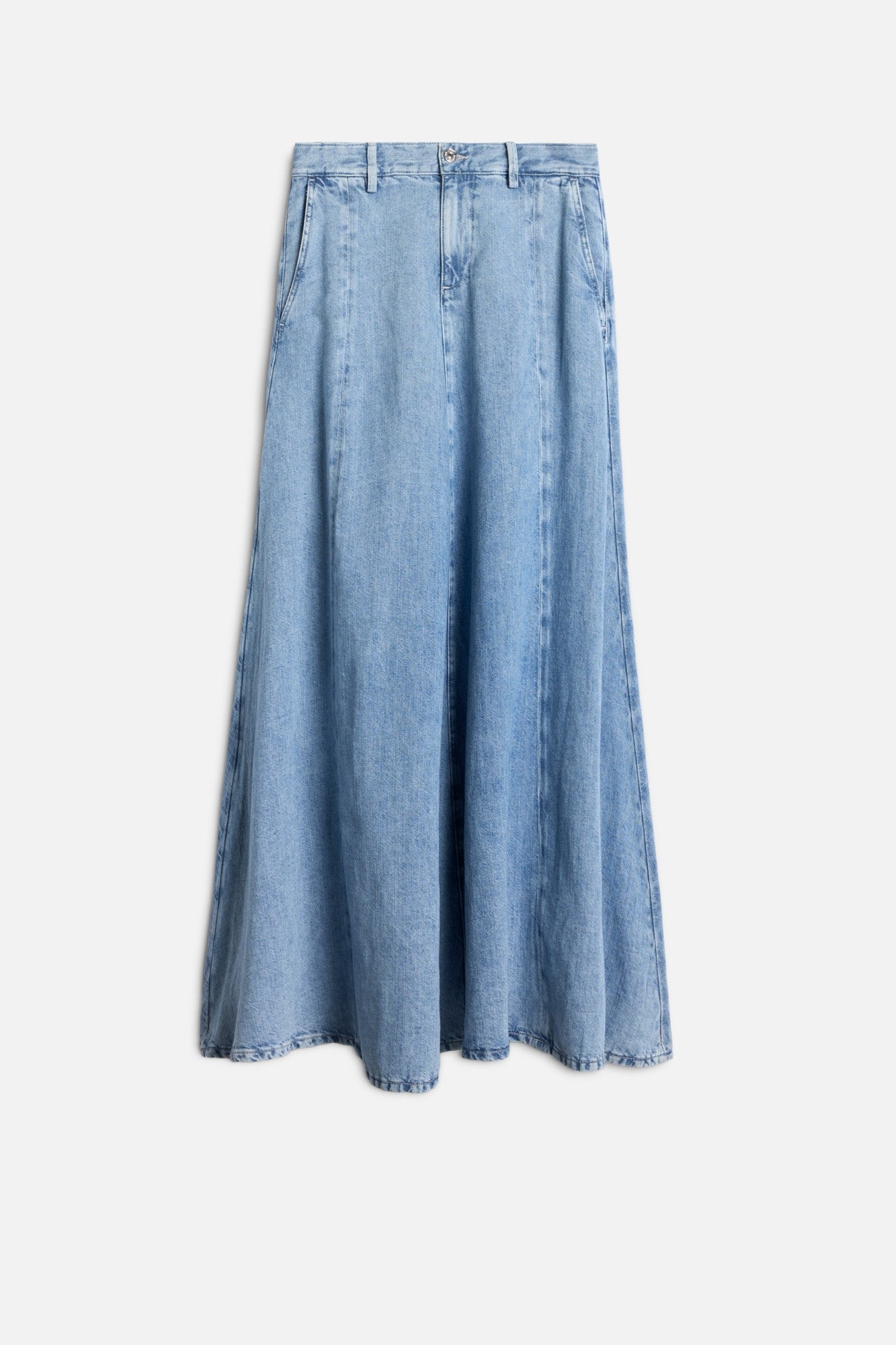 7-for-all-mankind-drama-skirt-indigo-linen-iris-maxirock image 1