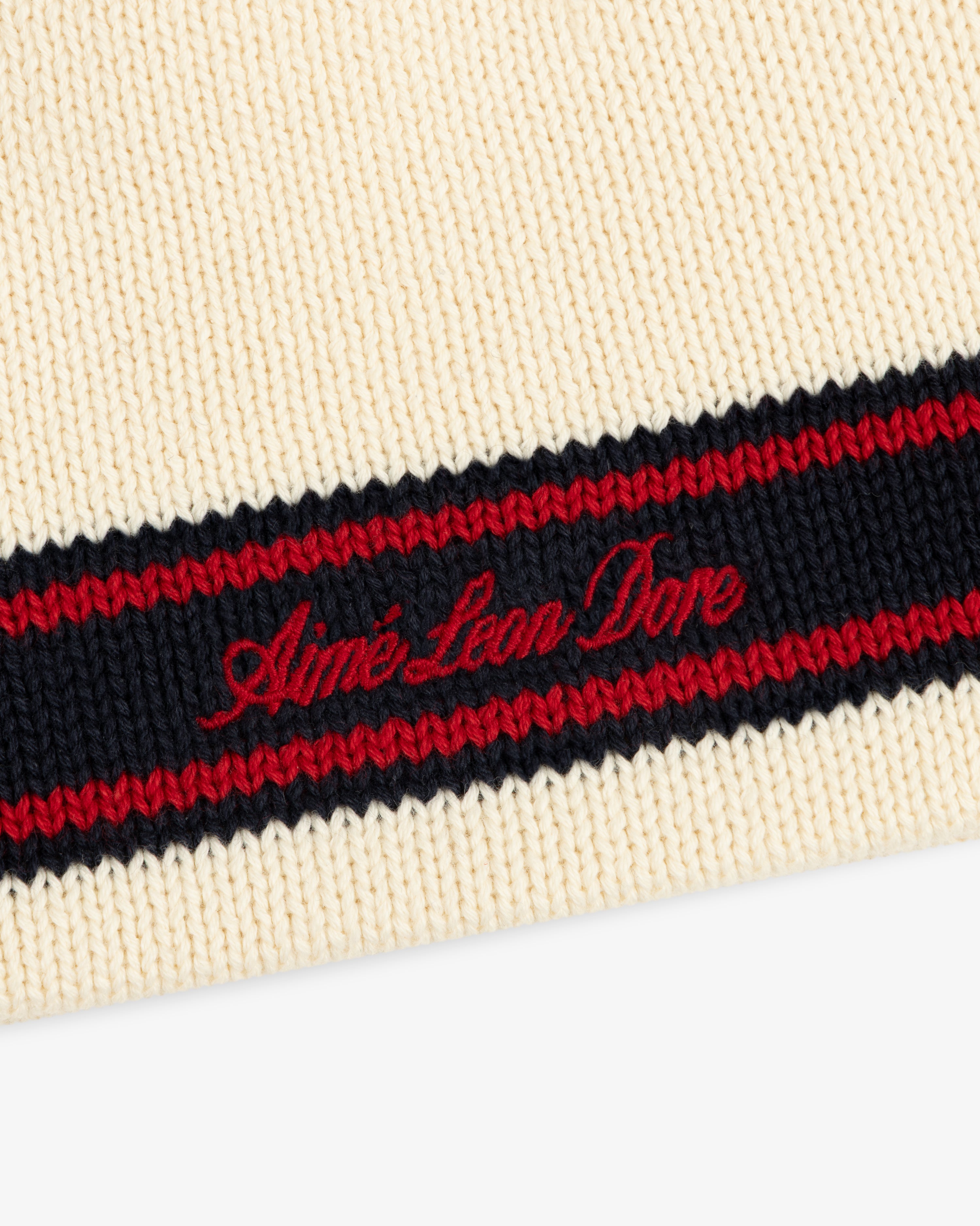 aim-leon-dore-stripe-knit-beanie-cream image 4