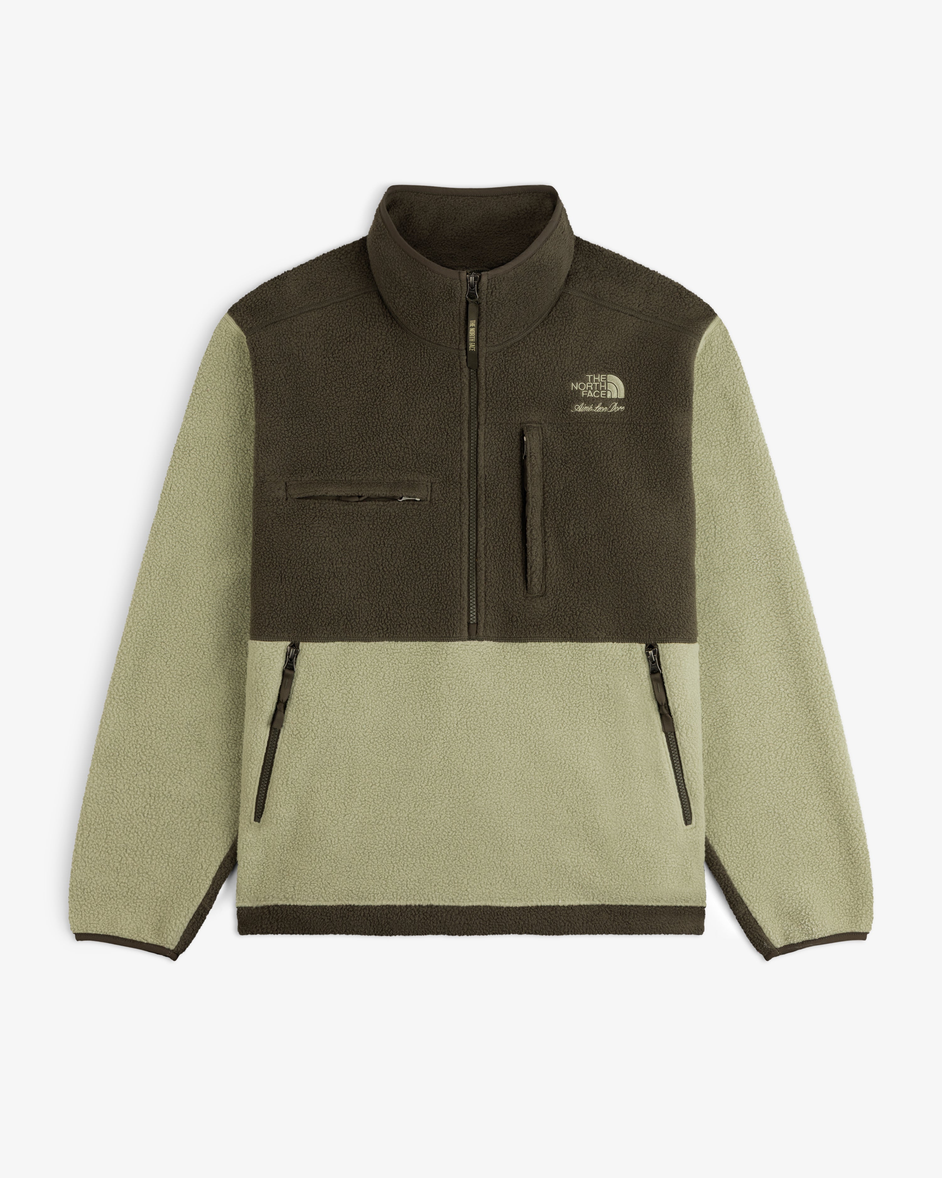 ald-the-north-face-95-denali-half-zip-fleece-pullover-gr-n image 2