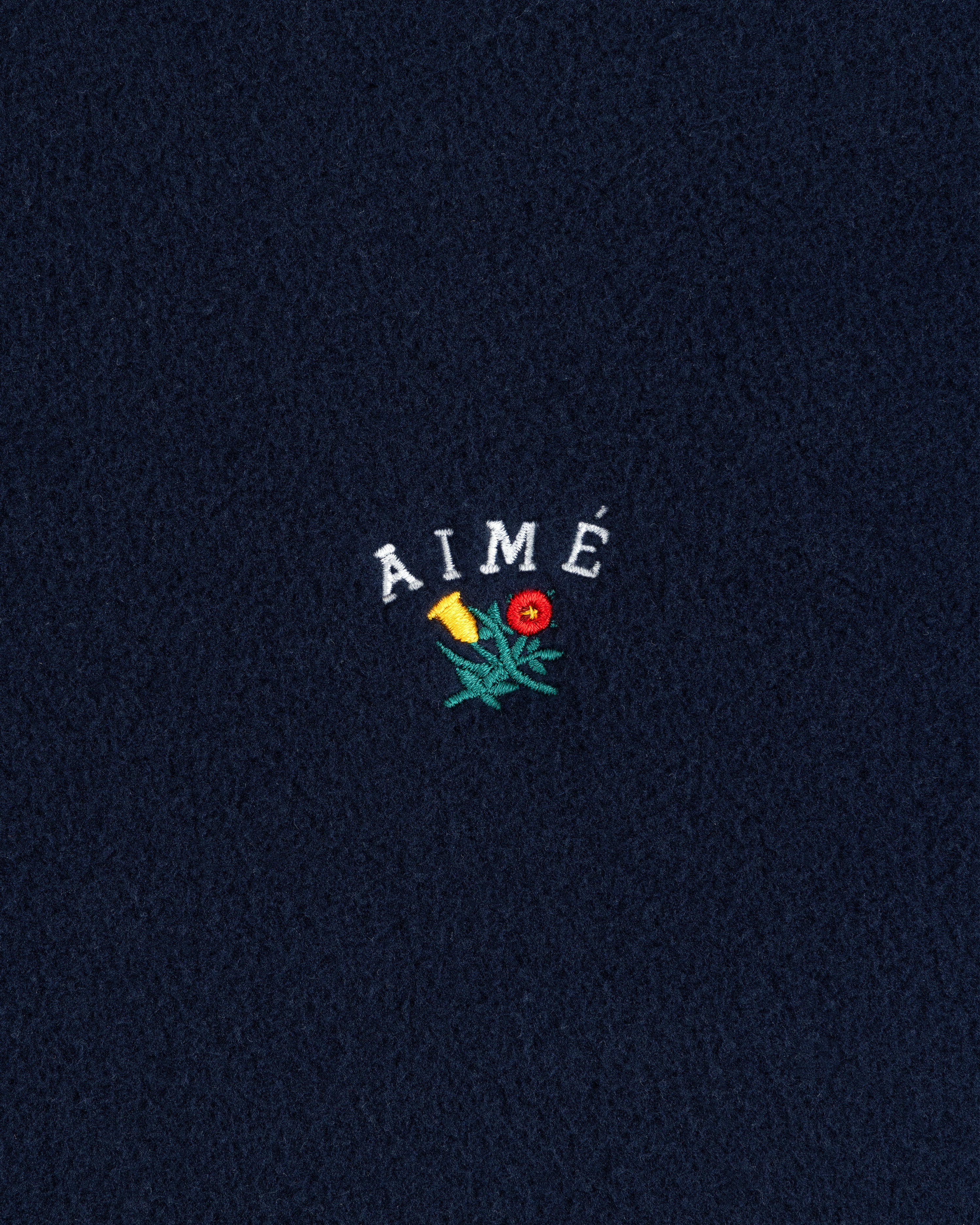 aim-leon-dore-crest-fleece-full-zip-hoodie-navy image 5