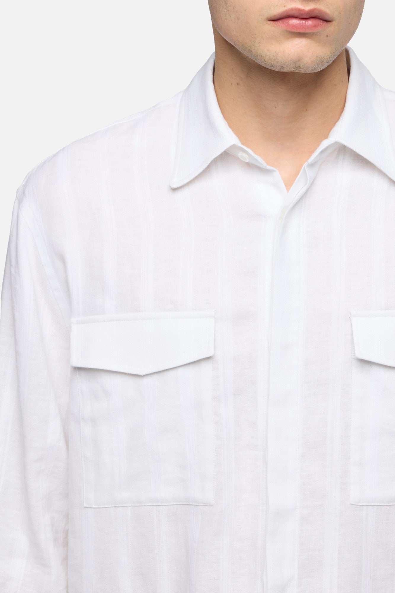 7-for-all-mankind-utility-shirt-baumwolle-leinen-wei-herren image 4