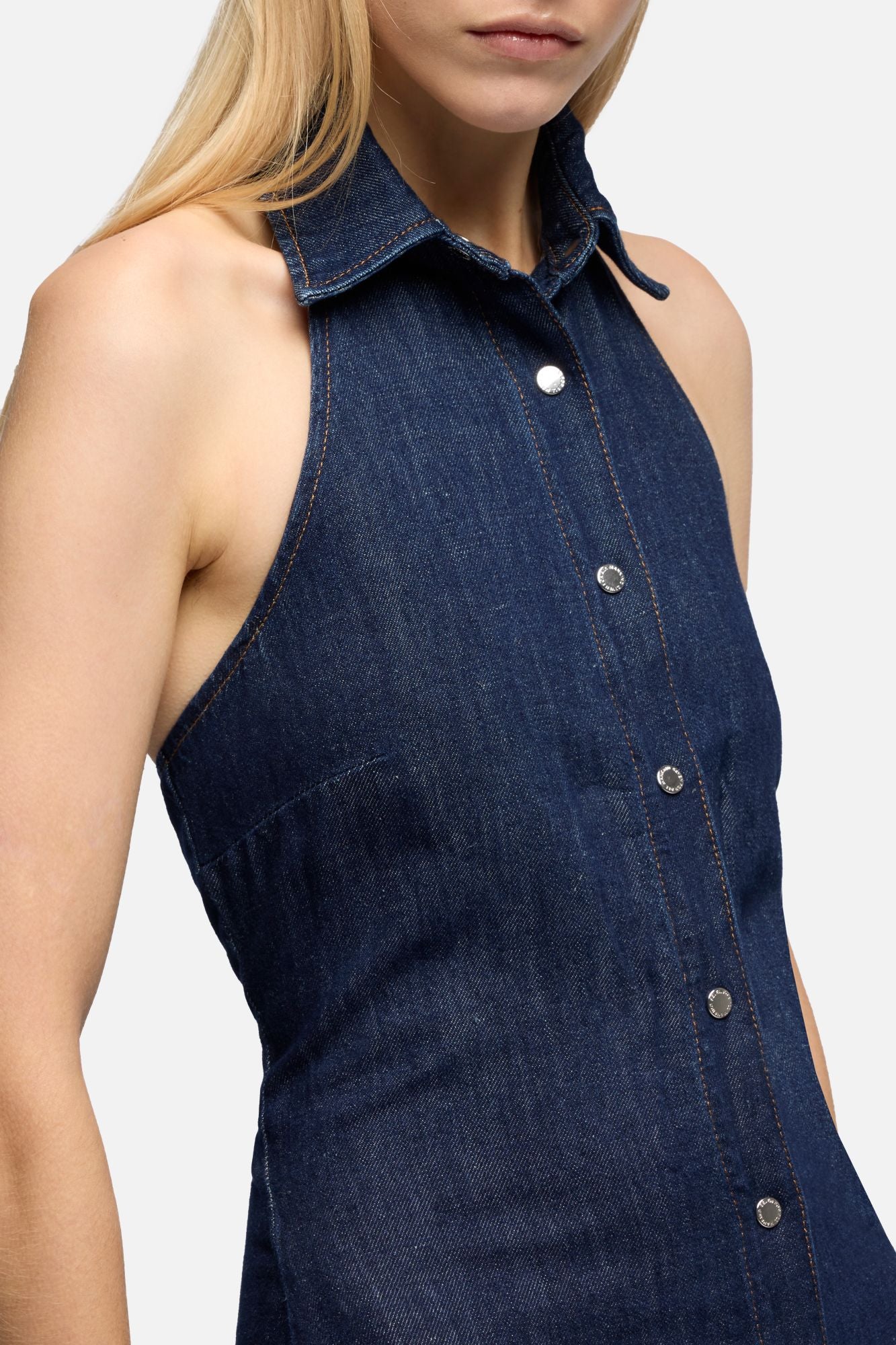 7-for-all-mankind-halter-maxi-dress-indigo-linen-blossom-damen image 4