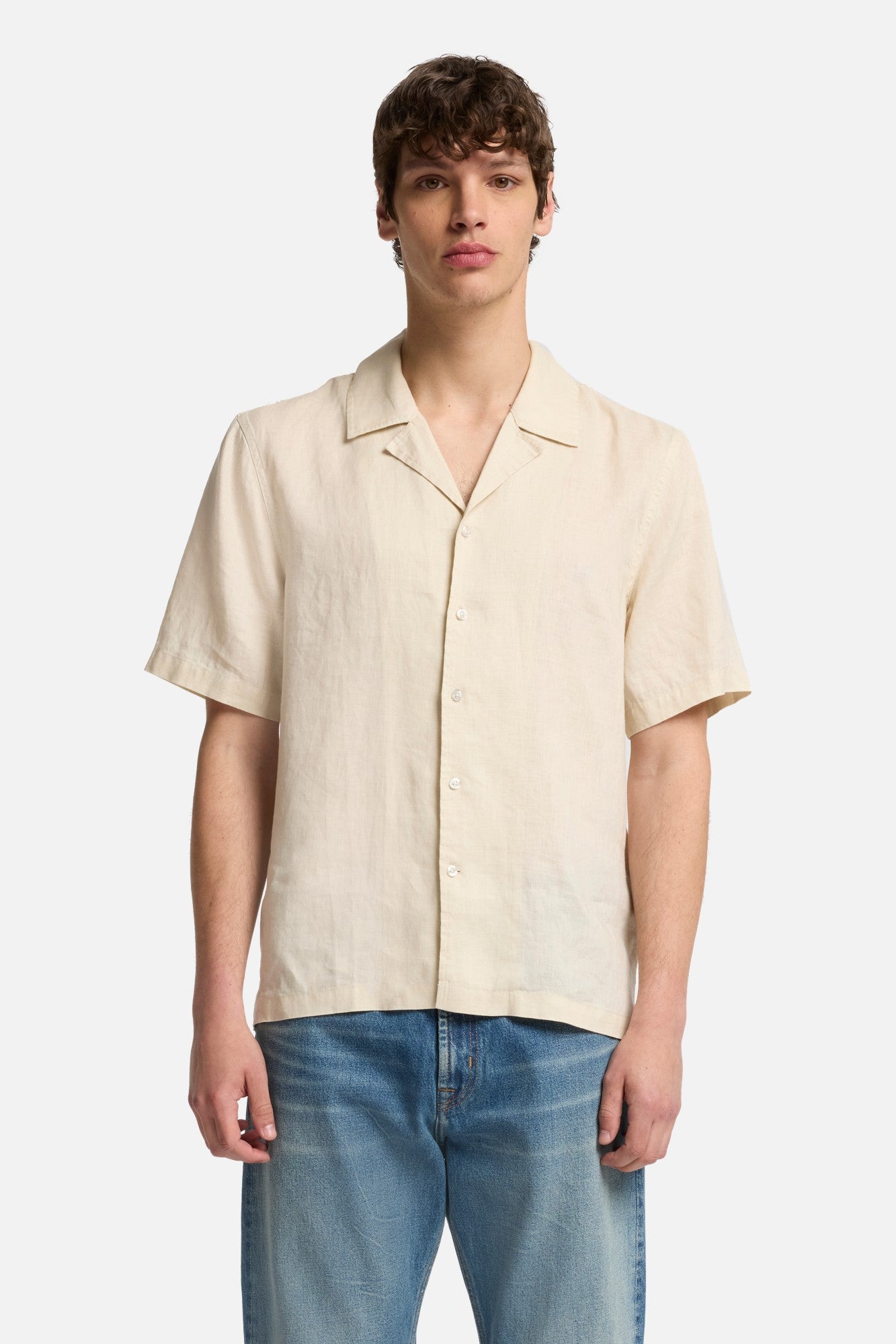 7-for-all-mankind-linen-camp-shirt-kurzarm-in-bone image 3