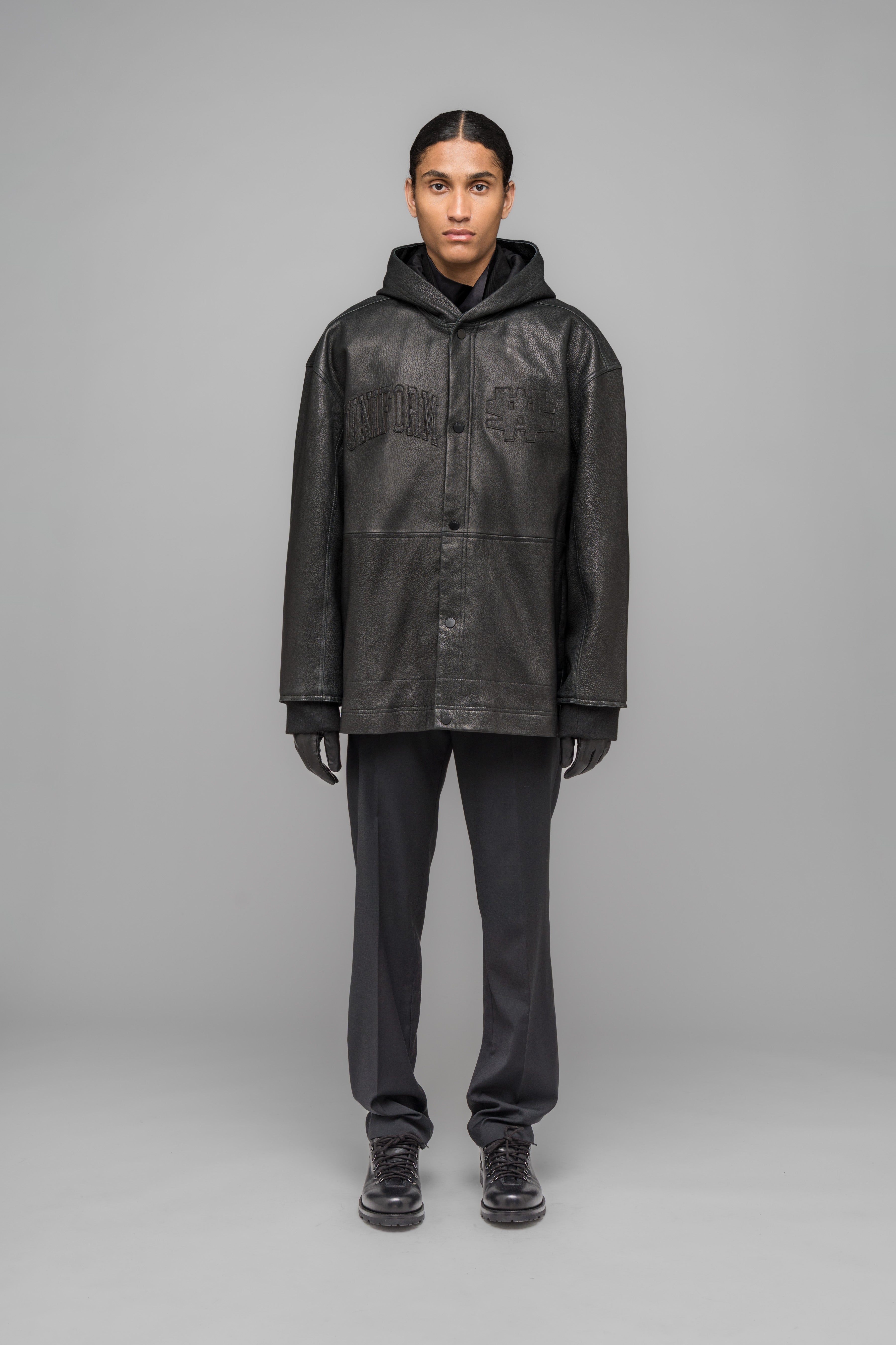 032c-leather-coach-jacket-lammleder-jacke image 1