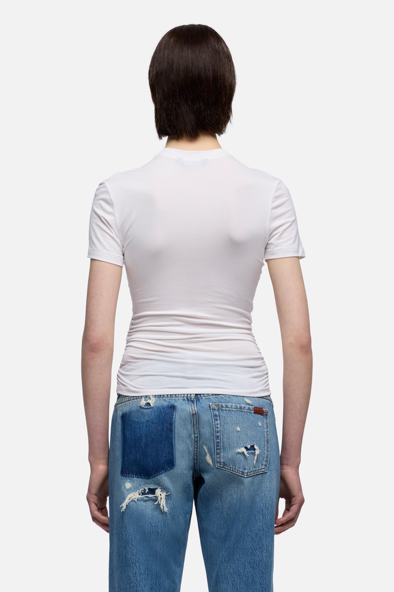 7-for-all-mankind-fitted-twist-tee-t-shirt-aus-lyocell-in-optical-white image 5