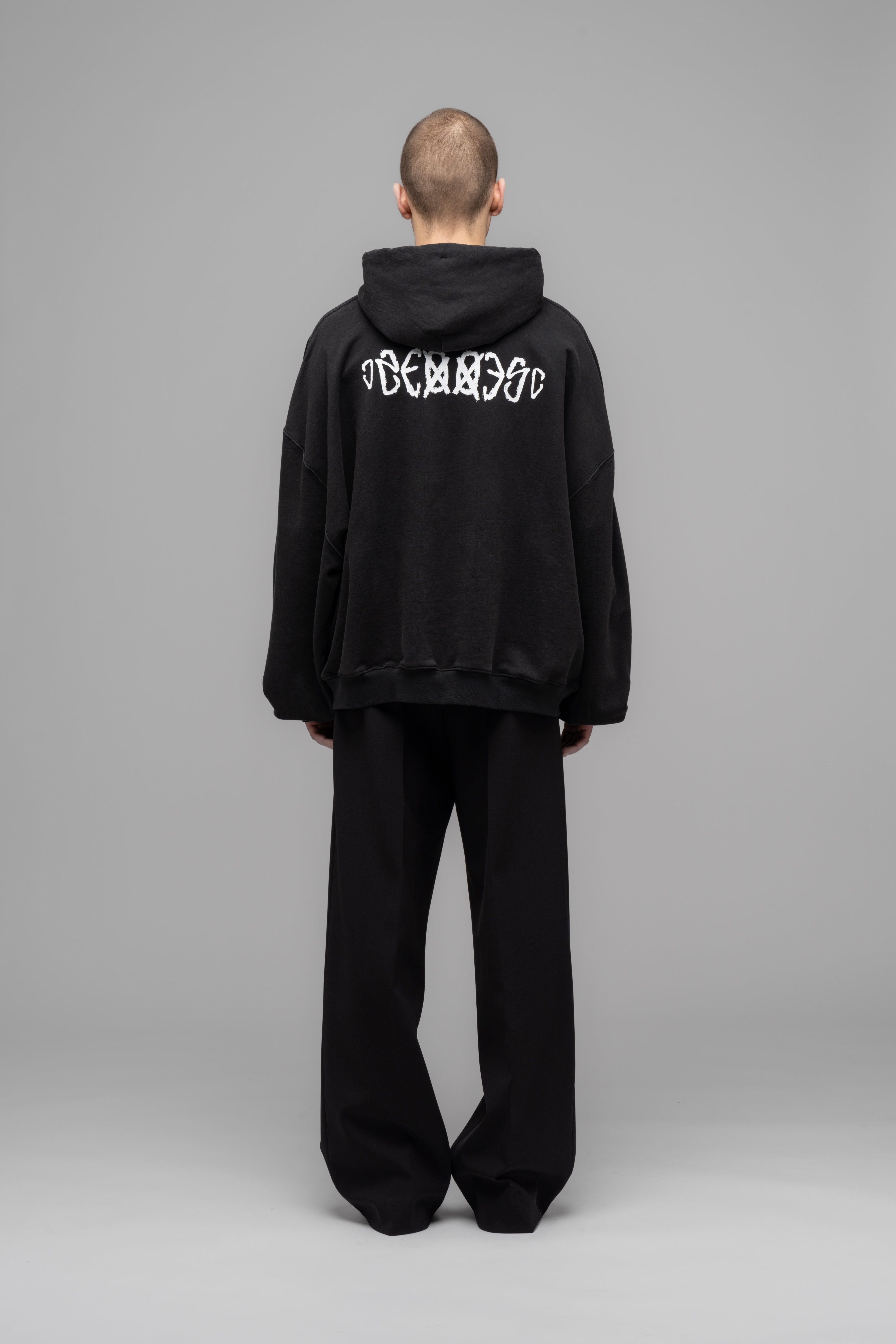 032c-hoodie-with-print-sos-oversized-faded-black-unisex image 1