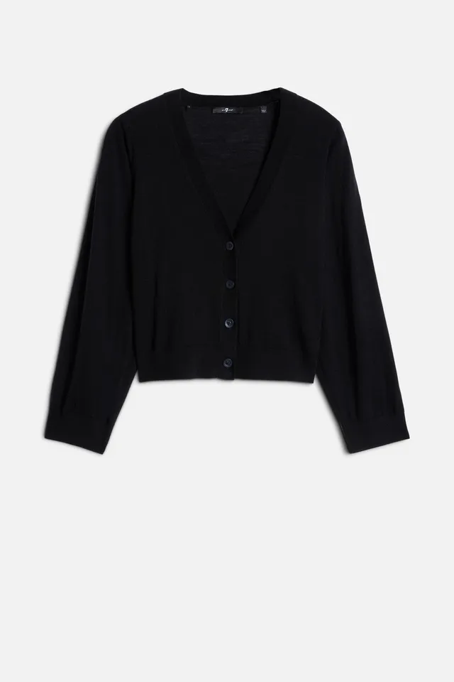 7-for-all-mankind-wool-cardigan-strickjacke-black image 1