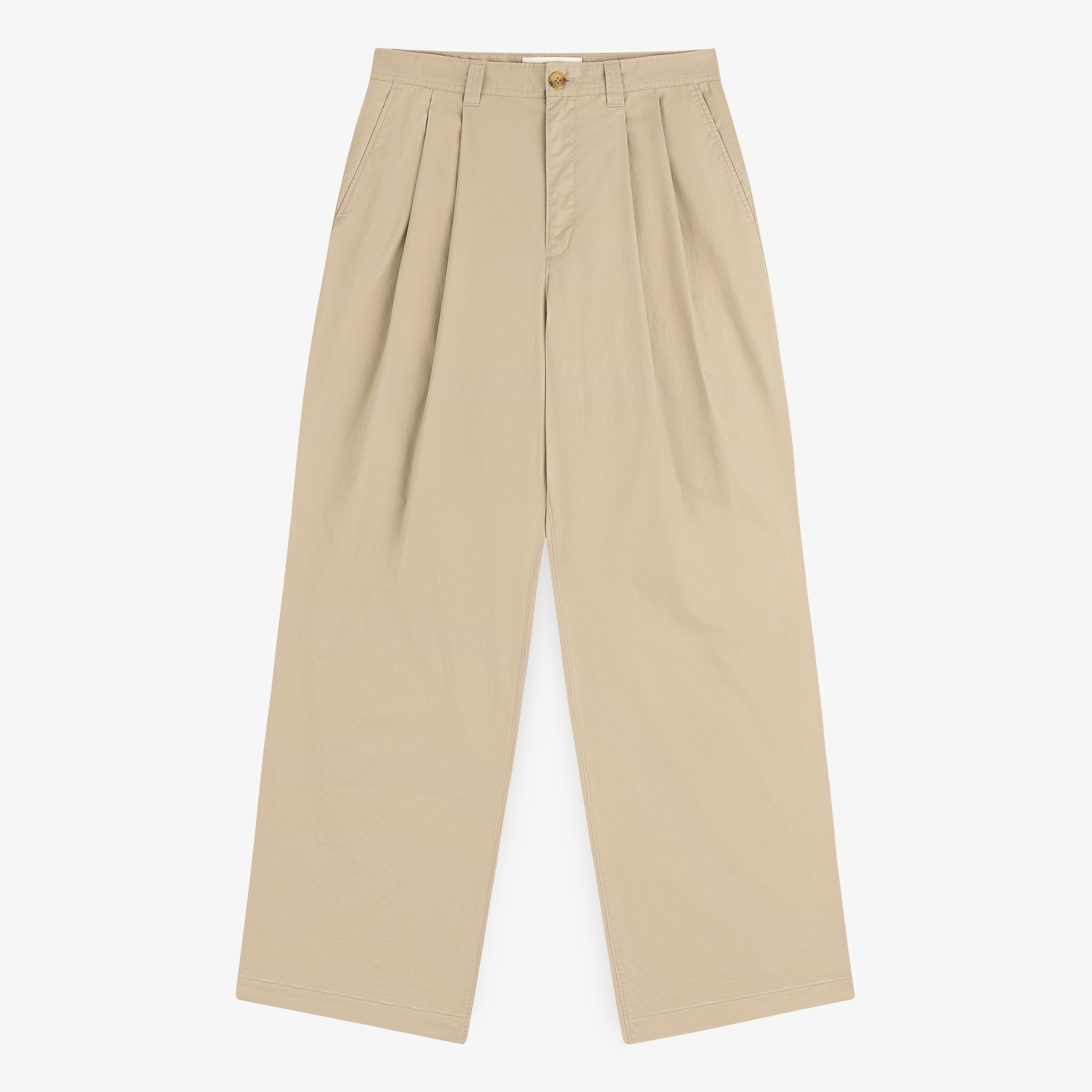aim-leon-dore-double-pleated-officer-pant-herren-chino-hose-tan image 1