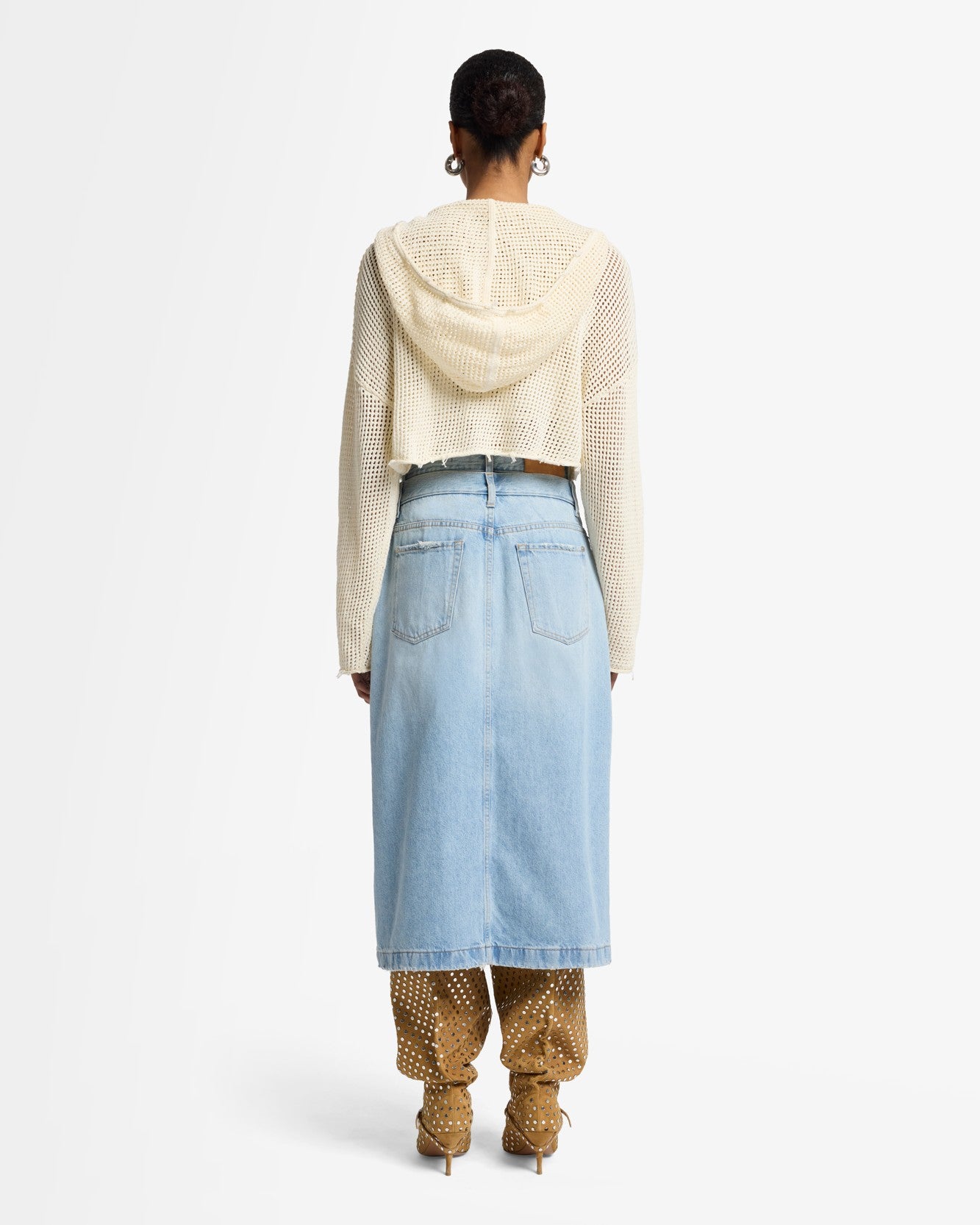 7-for-all-mankind-double-waist-skirt-bleach-denim-rock-damen image 5