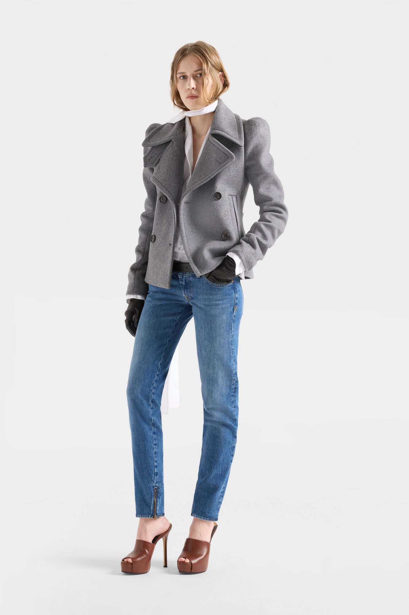 7-for-all-mankind-long-sleeve-bow-shirt-bluse-poplin-off-white-damen image 2