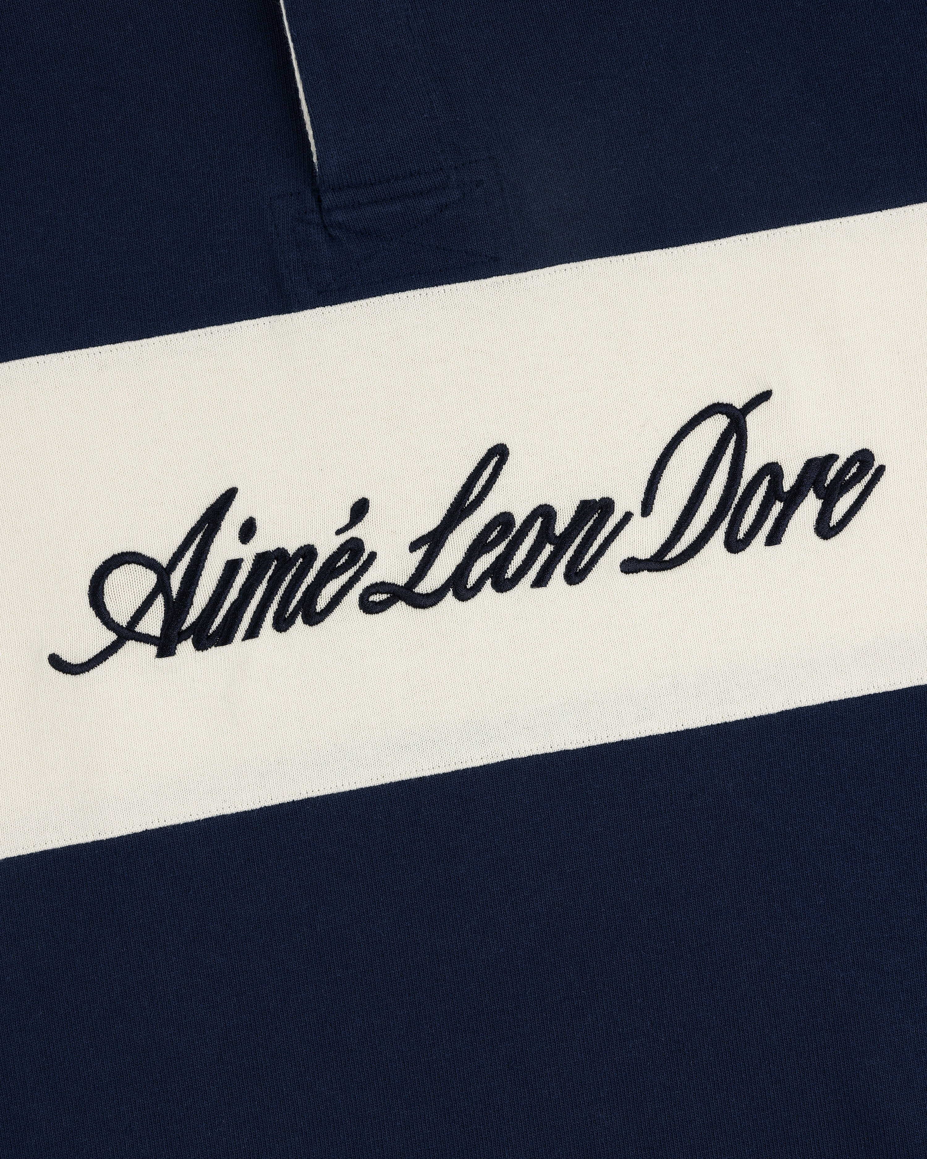 aim-leon-dore-script-paneled-rugby-navy-regular-fit image 5