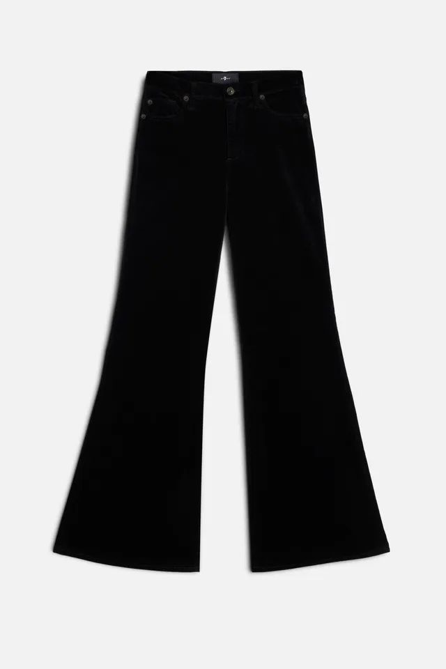 7-for-all-mankind-velvet-retro-flare-hose-black image 1