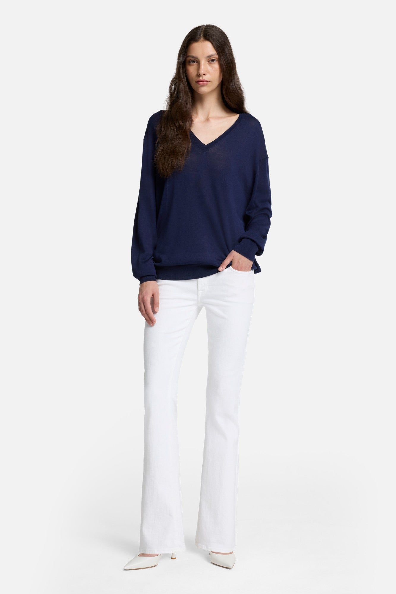 7-for-all-mankind-silk-blend-v-neck-pullover-navy image 2