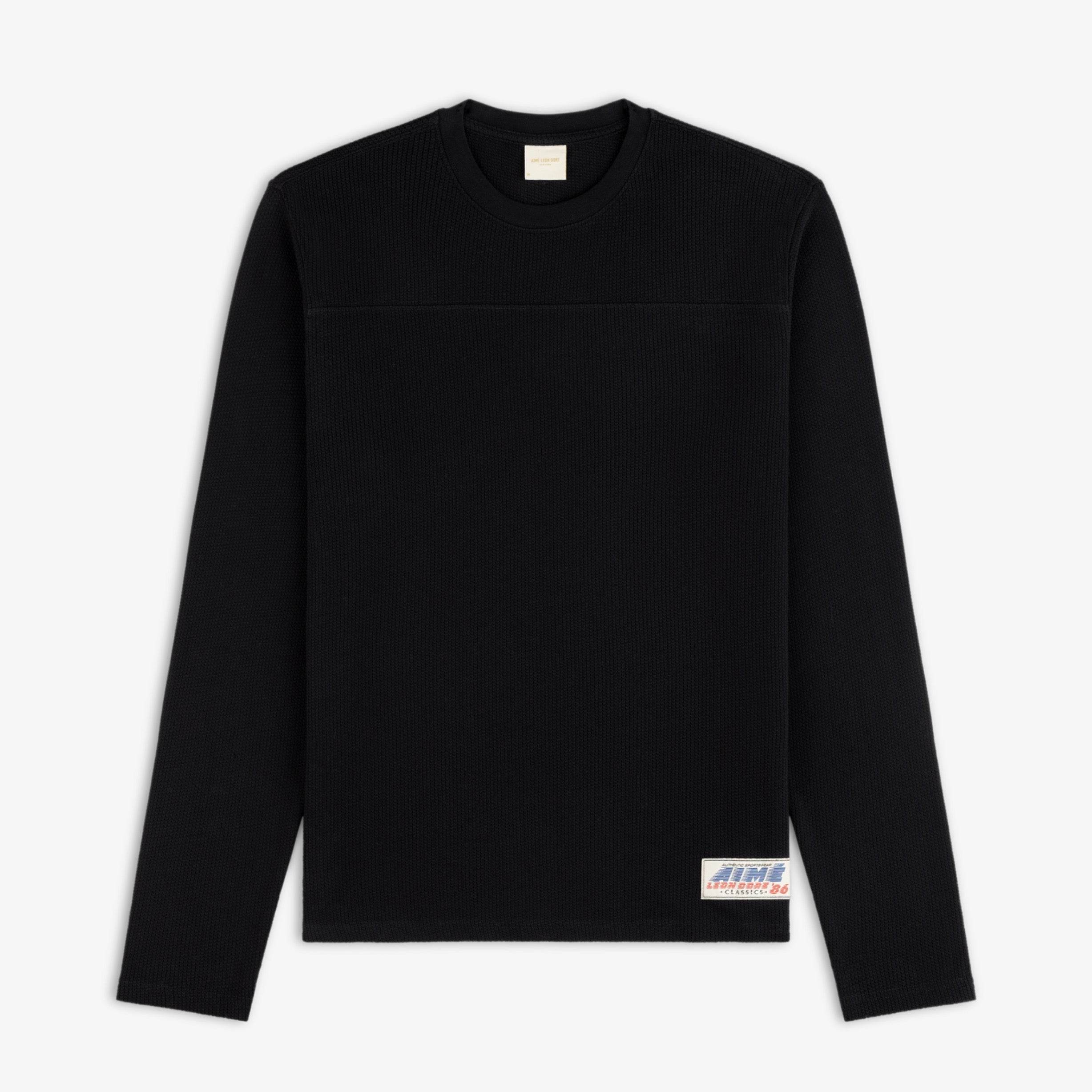 aim-leon-dore-long-sleeve-mesh-football-tee-schwarz image 1
