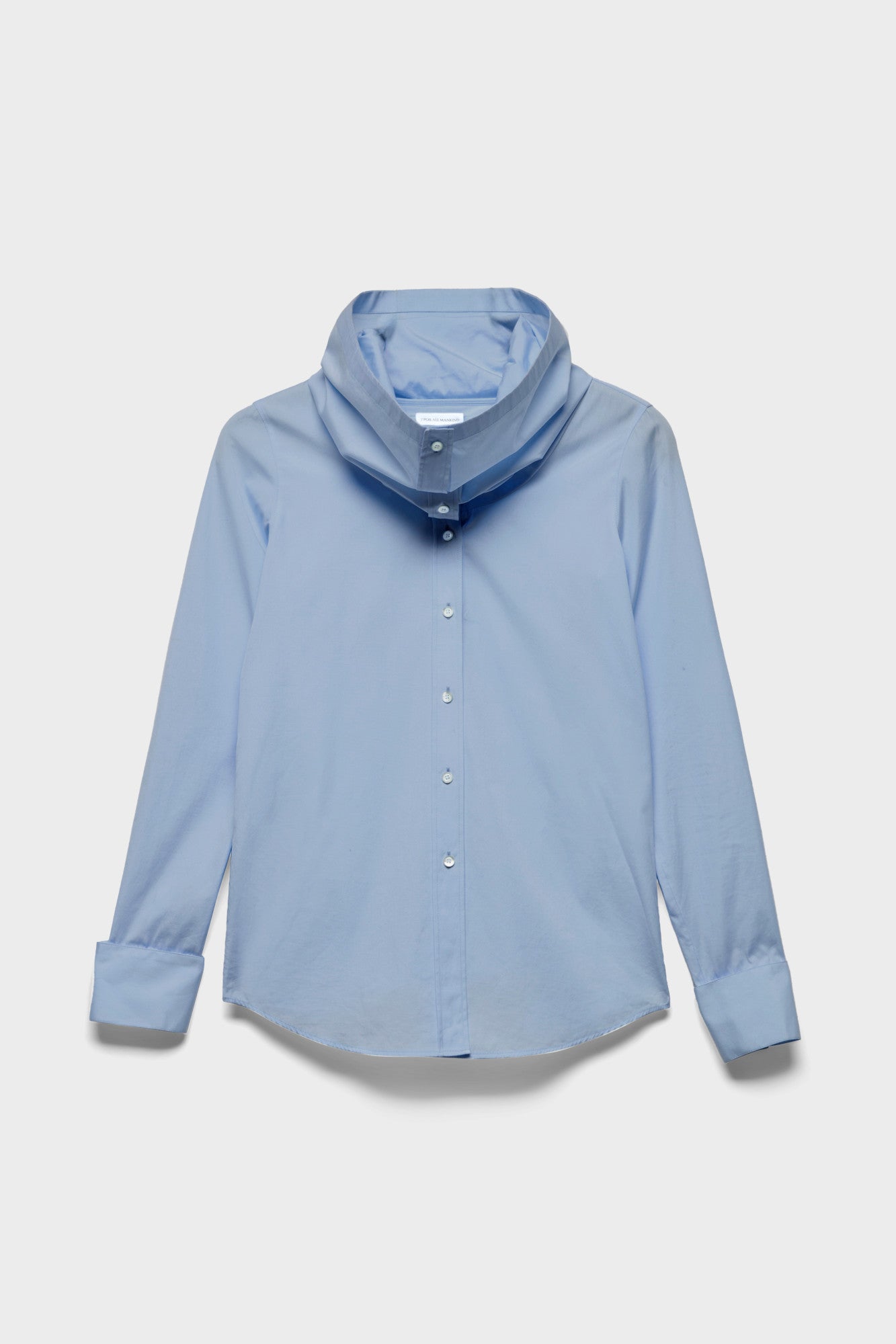 7-for-all-mankind-high-neck-long-sleeve-hemd-poplin-sky-blue-damen image 1