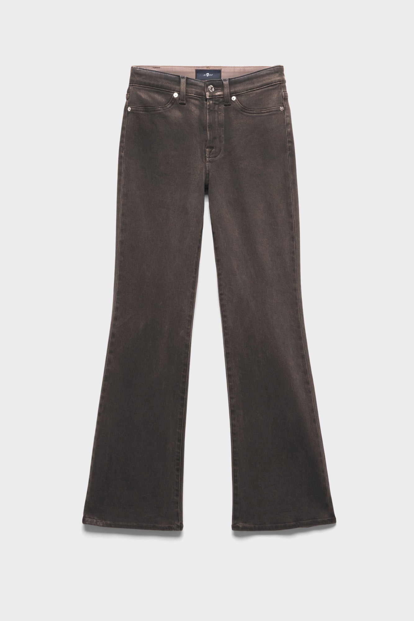 7-for-all-mankind-leggy-bootcut-coated-brown-damen-leder-look-jeans image 1