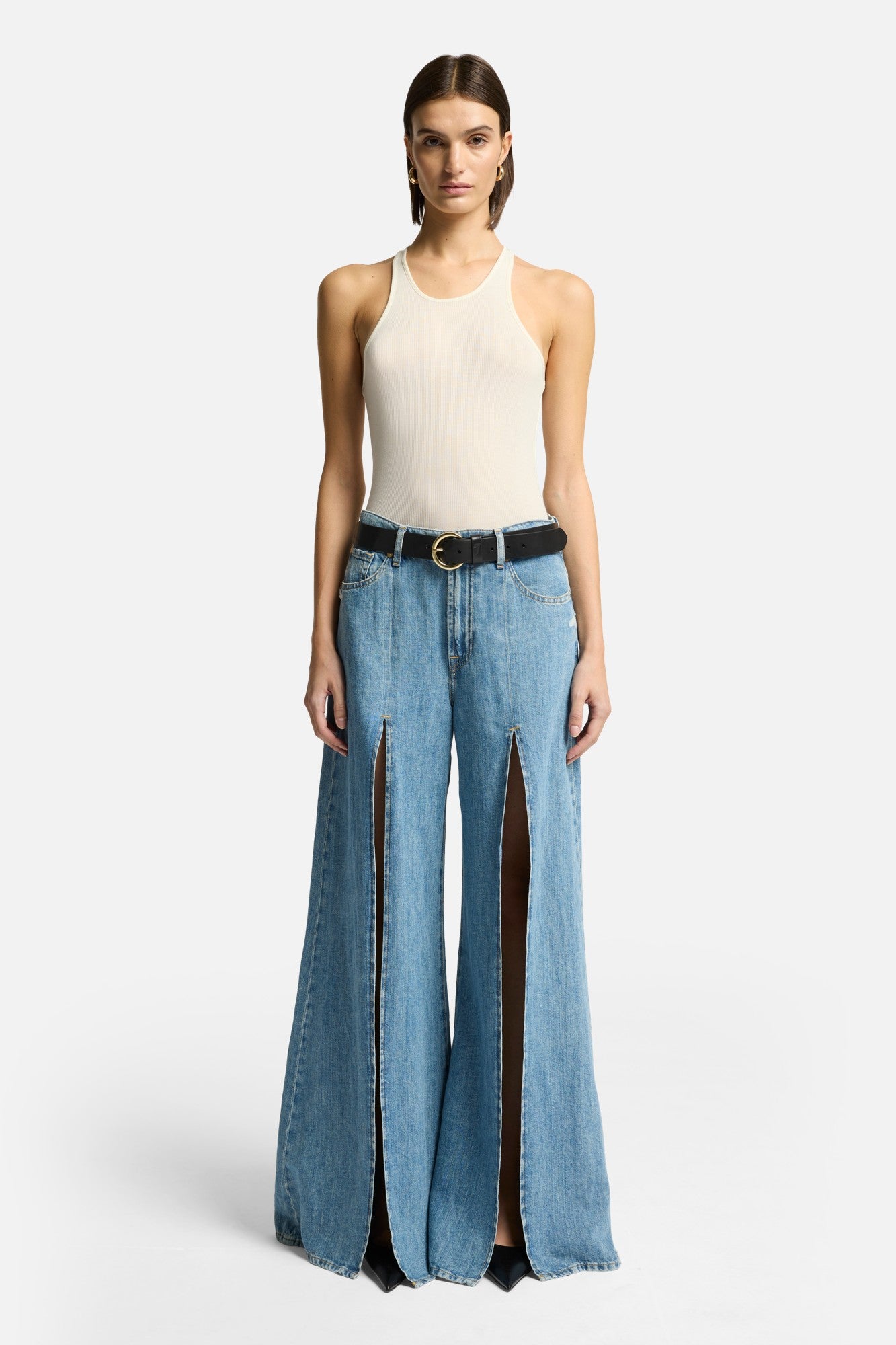 7-for-all-mankind-racer-front-tank-top-damen-wei image 2