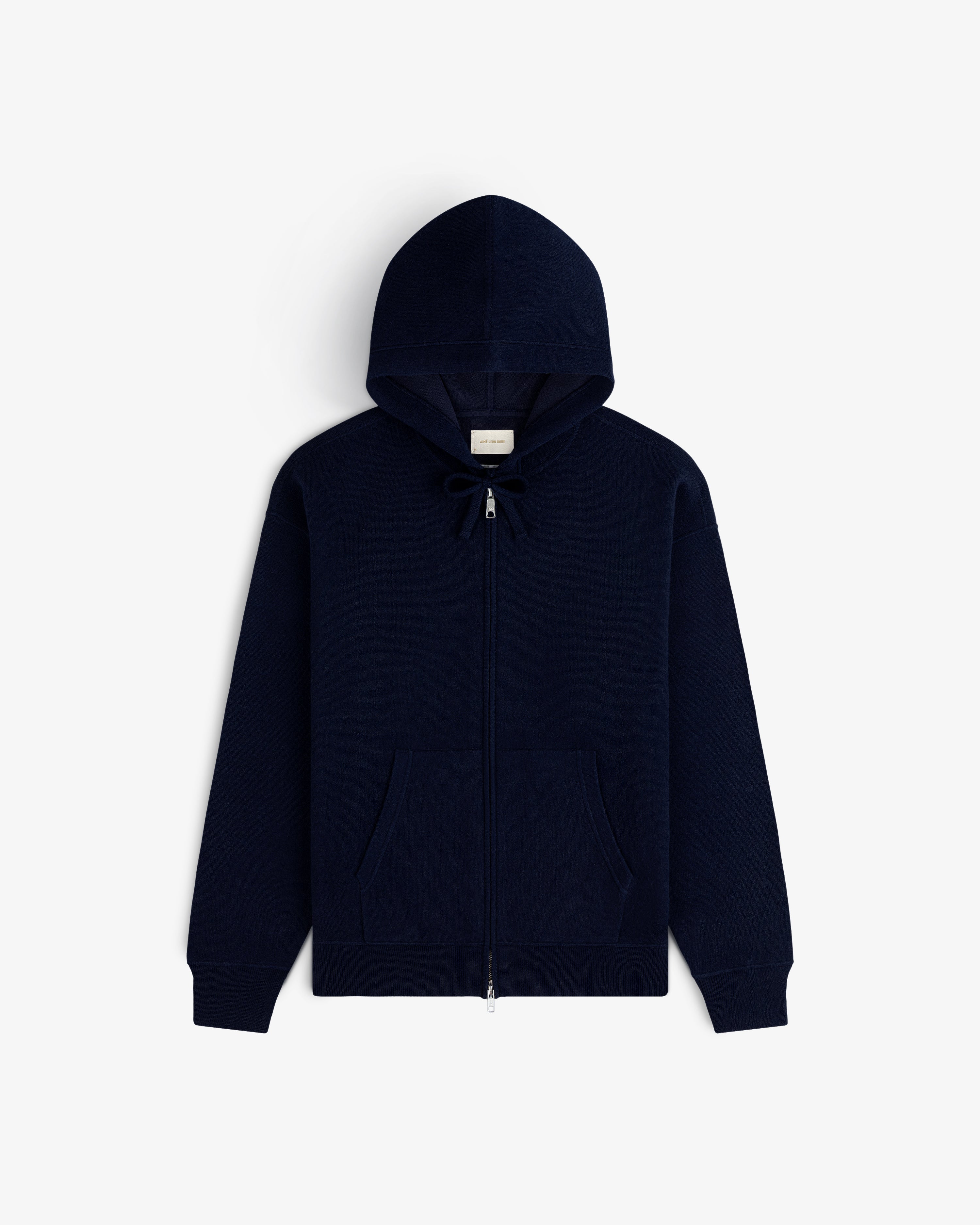 aim-leon-dore-full-zip-pavilion-cashmere-hoodie-cashmere-kapuzenjacke-navy image 2